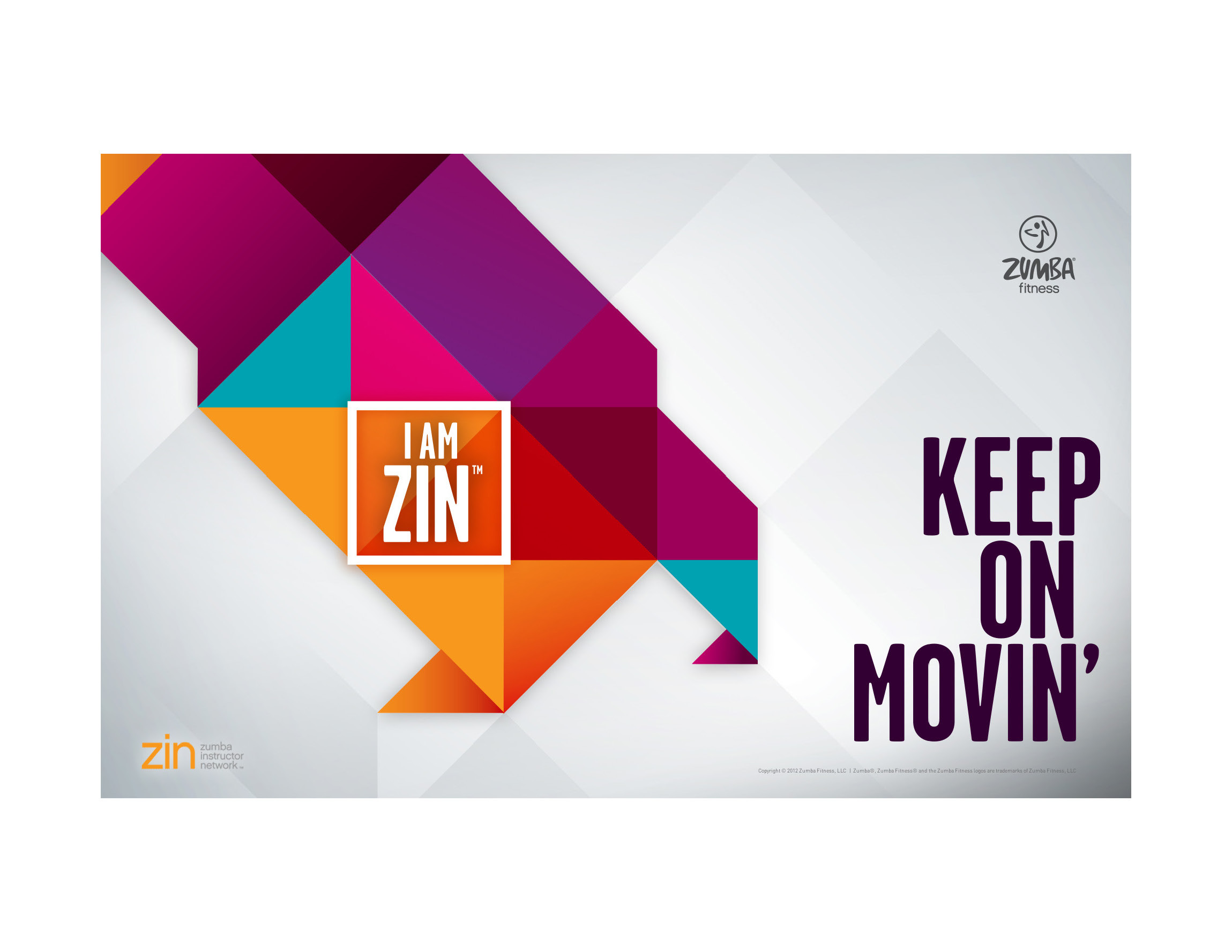 Zumba, ZIN, Keep on movin', Motivi geometrici, Full HD, sfondo per PC