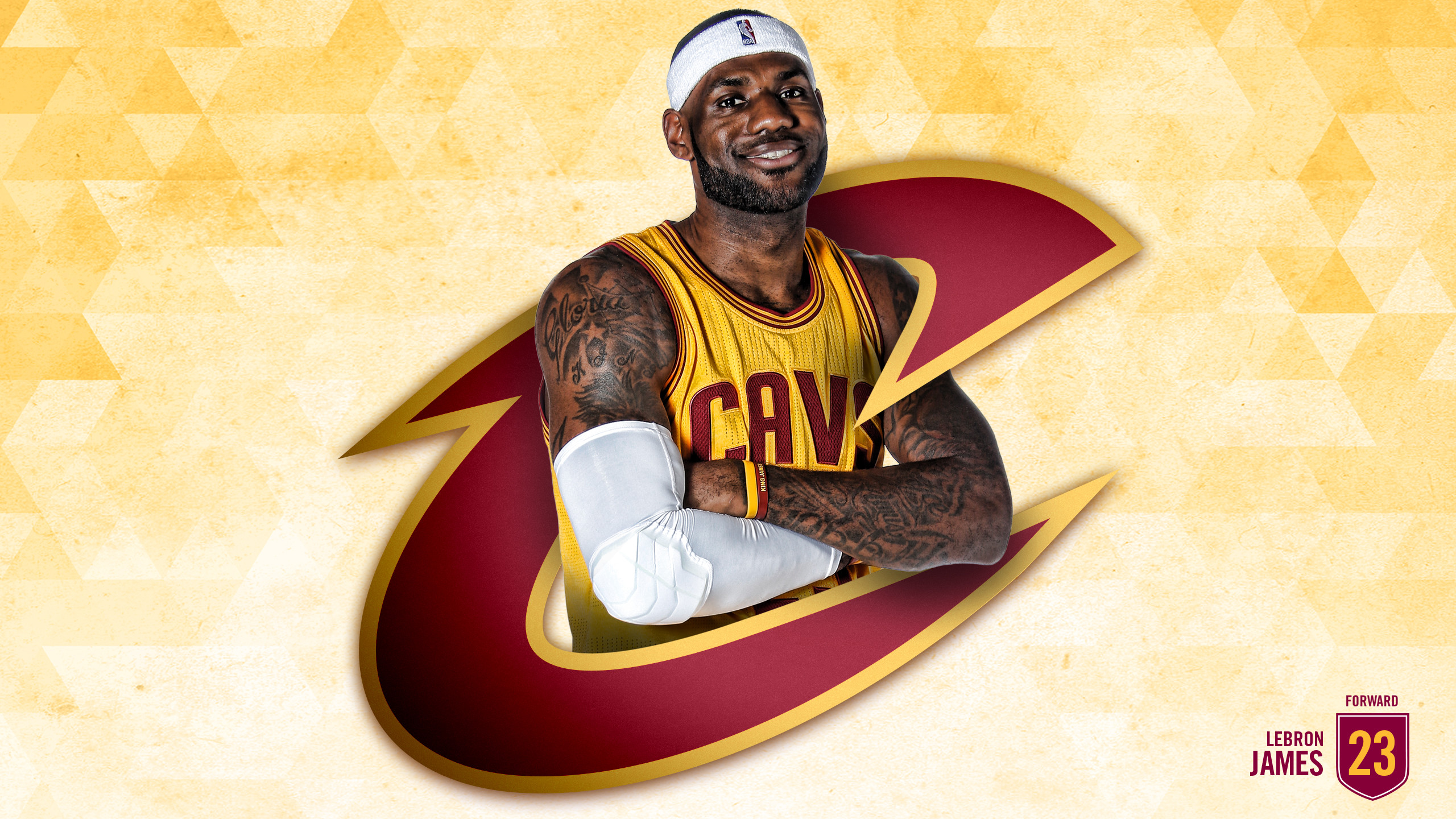 LeBron James, Cleveland Cavaliers, Logo, Fascia, Giallo, 2K, sfondo Windows 11