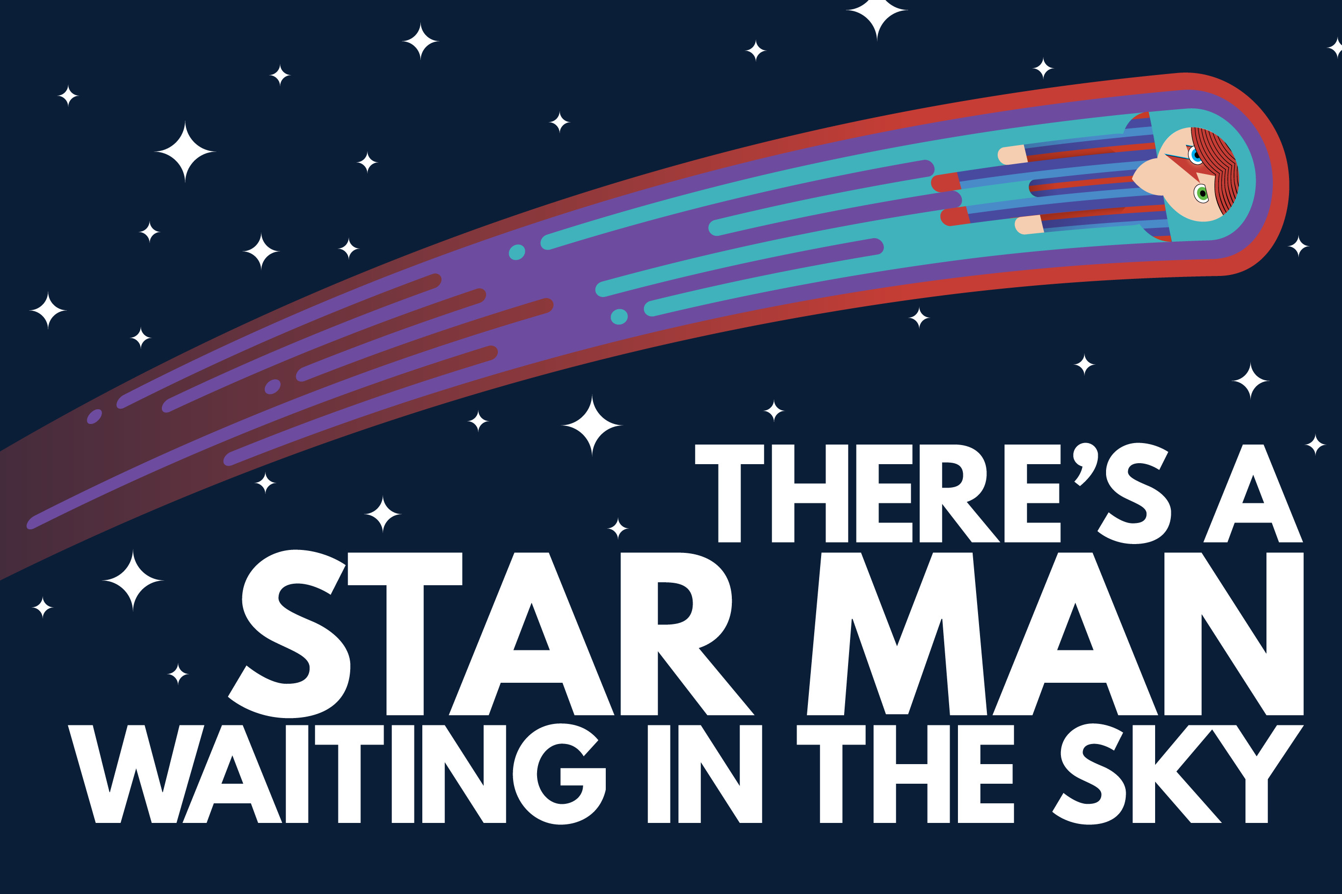 Starman, David Bowie, Citazione, Cometa, Illustrazione, 2K, sfondo per portatile