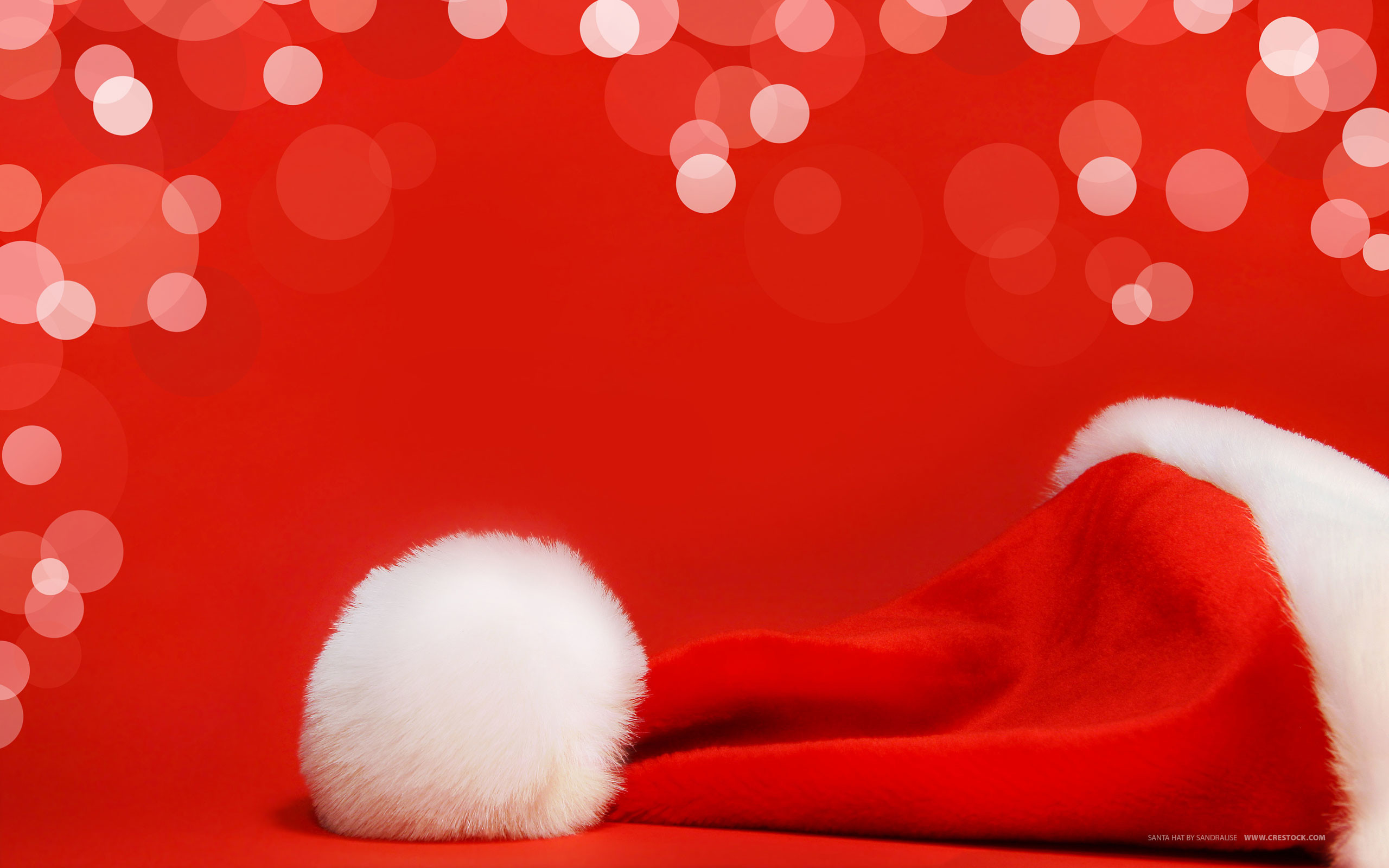 Cappello di Babbo Natale, Bokeh, Rosso, 2560x1600, wallpaper desktop