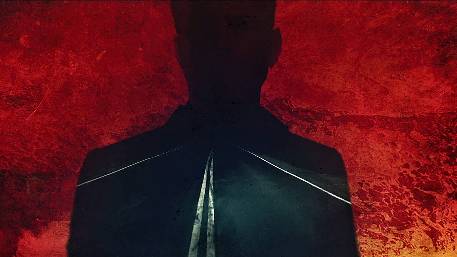 True Detective, Silhouette, Rosso, Strada, Full HD, sfondo per PC e portatile