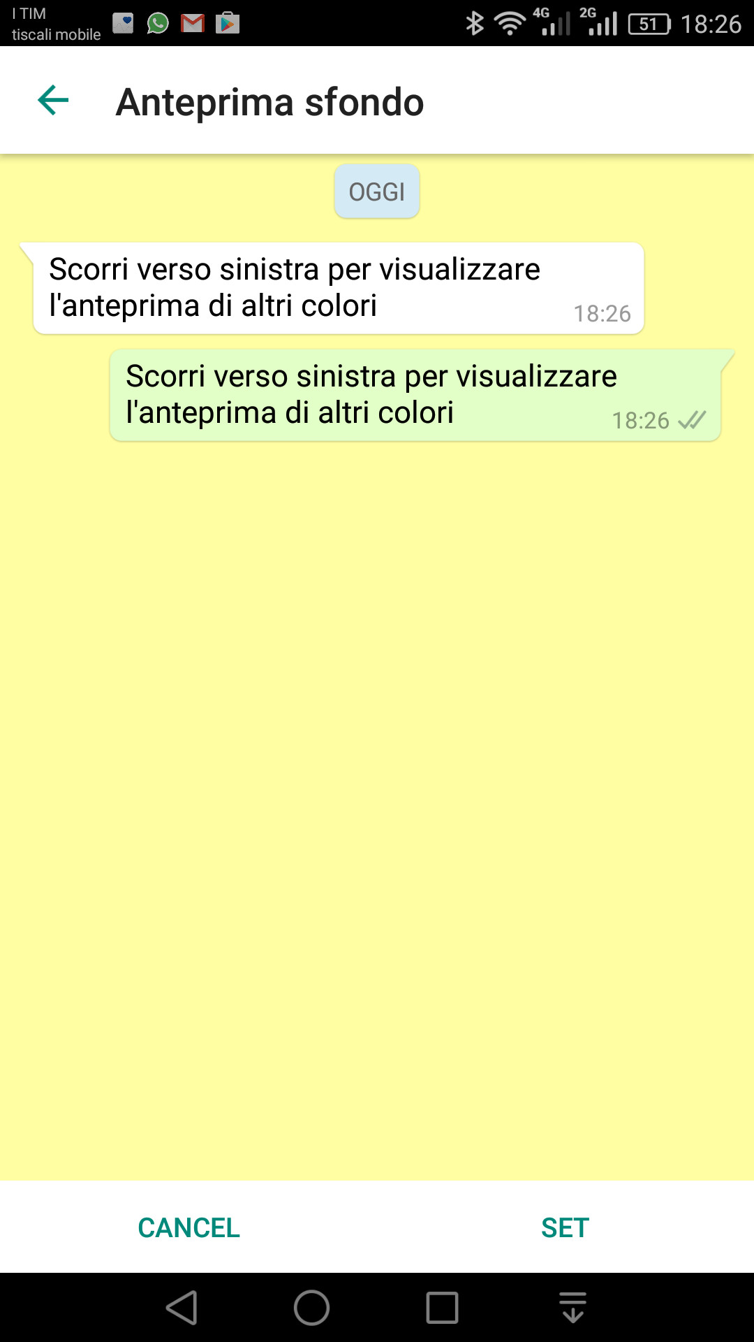 WhatsApp, Anteprima sfondo, Giallo chiaro, Screenshot, Full HD, wallpaper per smartphone