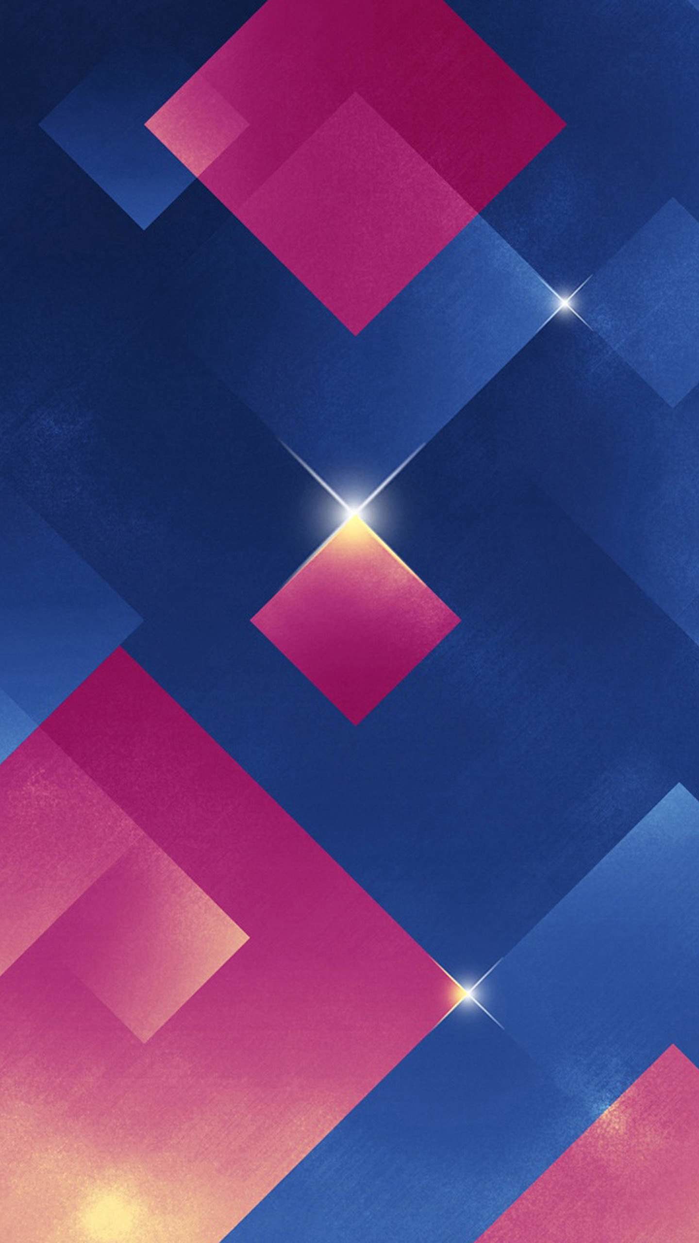 Rombi, Pattern geometrico, Blu e rosa, QHD+, schermata di blocco Samsung S25 Edge
