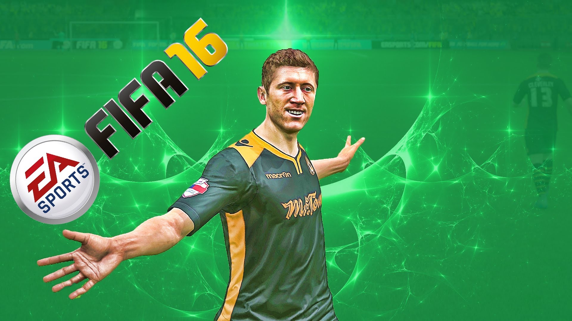 Robert Lewandowski, FIFA 16, EA Sports, Verde, 1920x1080, sfondo per PC
