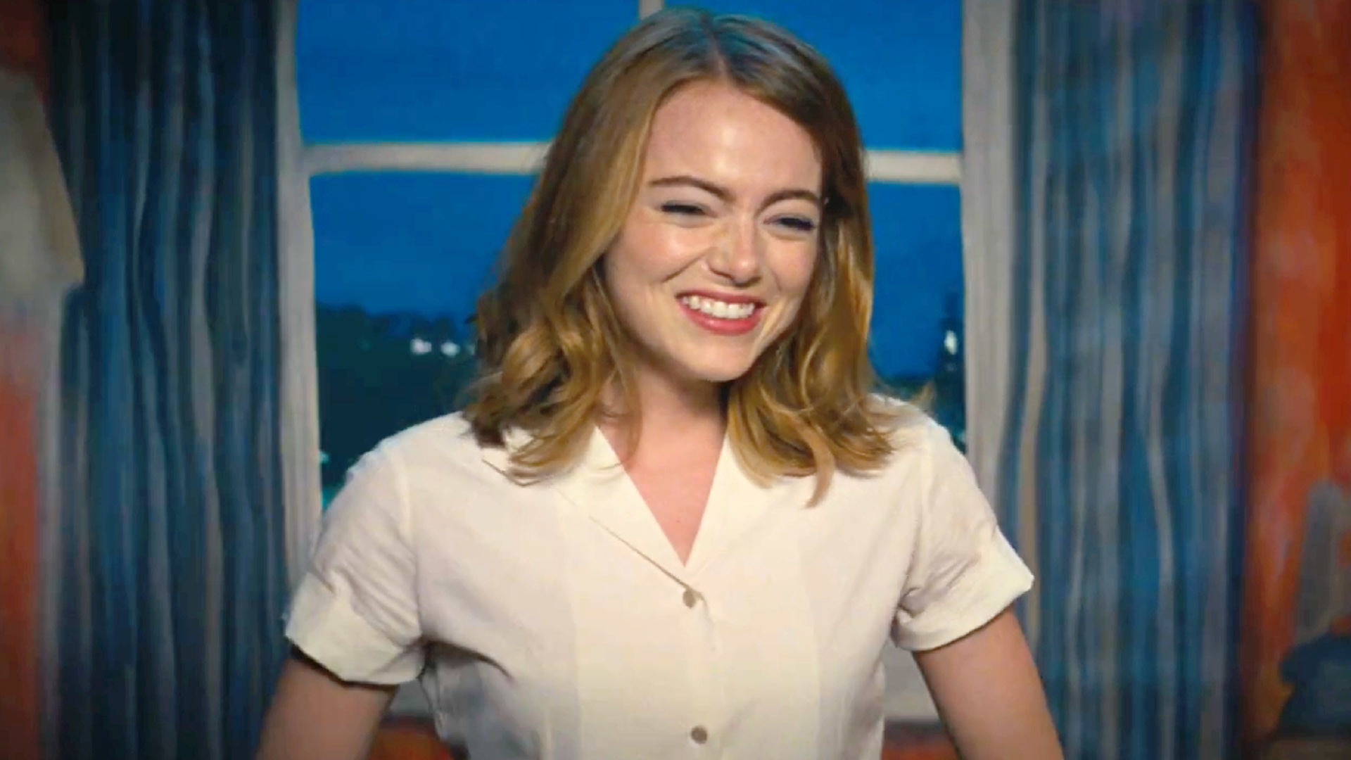 Emma Stone, La La Land, Sorriso, Audizione, Full HD 1080p, sfondo desktop