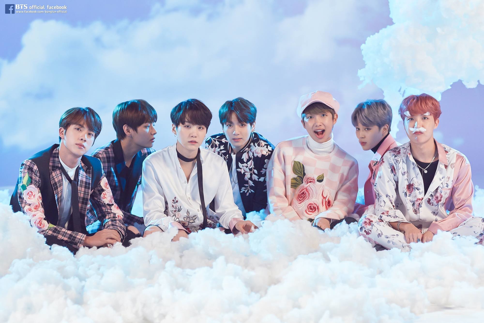 BTS, Nuvole, Gruppo, Pastello, Full HD, sfondo per PC
