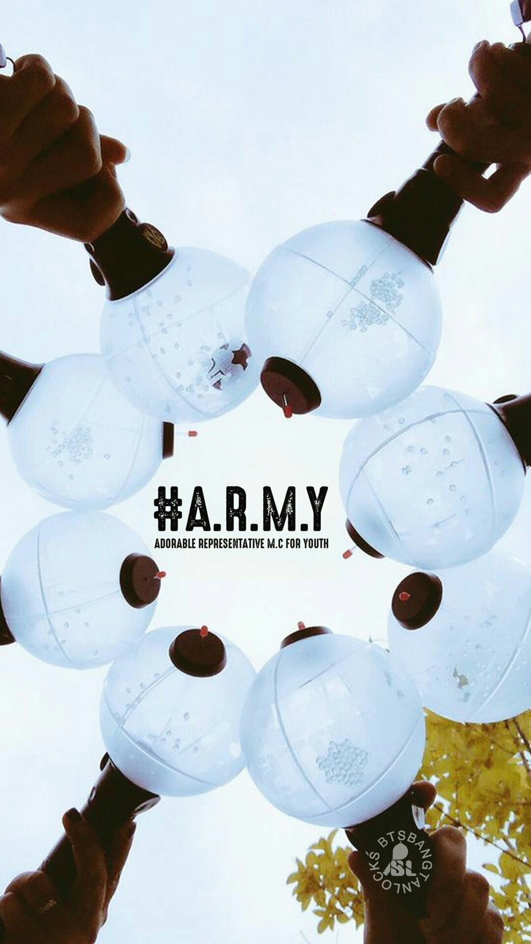 BTS, ARMY, ARMY Bomb, Cielo, Full HD, sfondo per smartphone