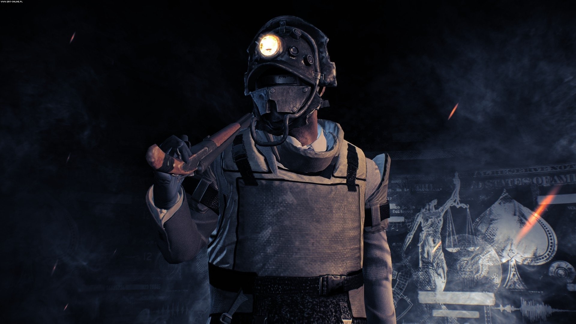 Payday 2, Giubbotto antiproiettile, Casco, Scuro, 1920x1080, wallpaper desktop