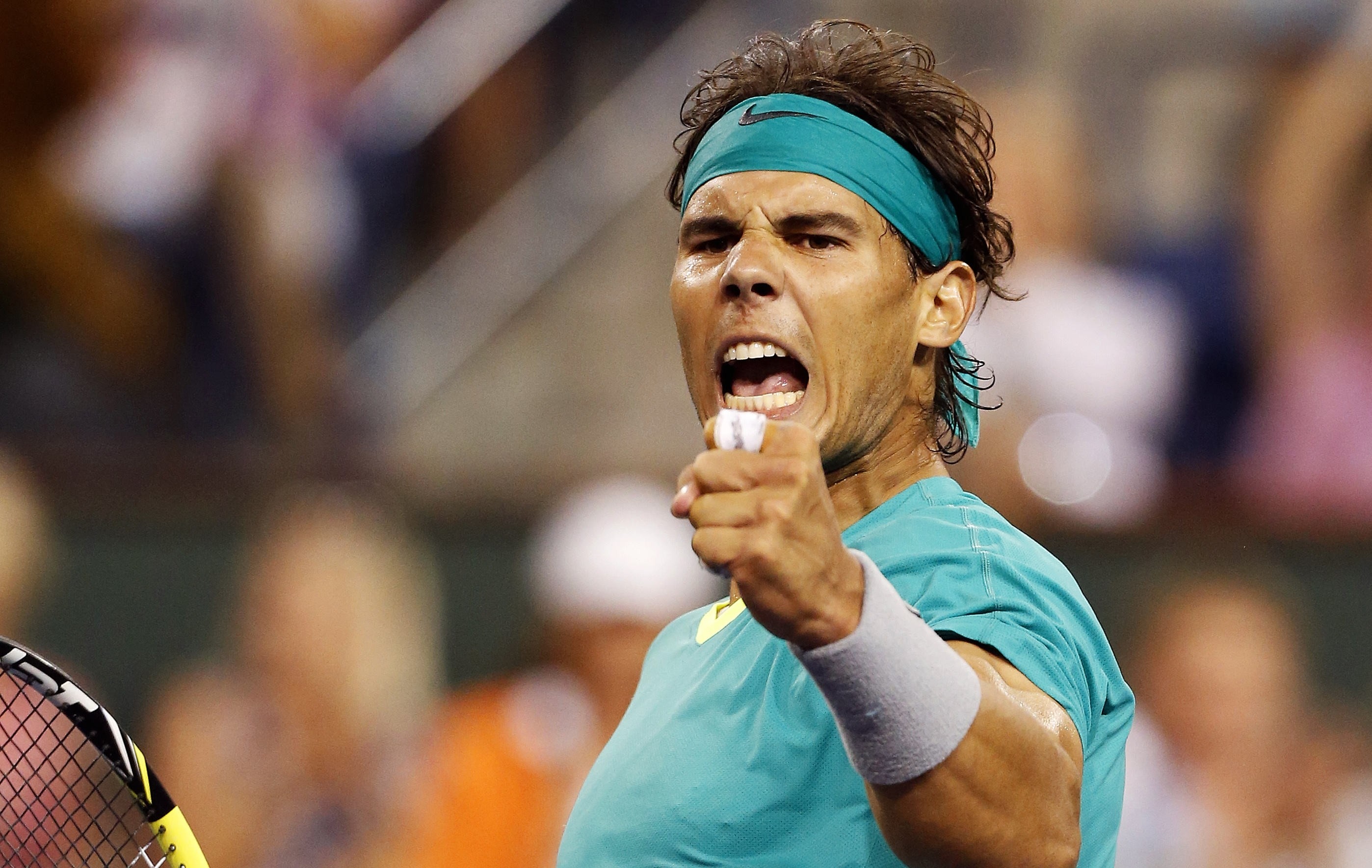 Rafael Nadal, Esultanza, Pubblico, 2796x1768, sfondo MacBook Pro