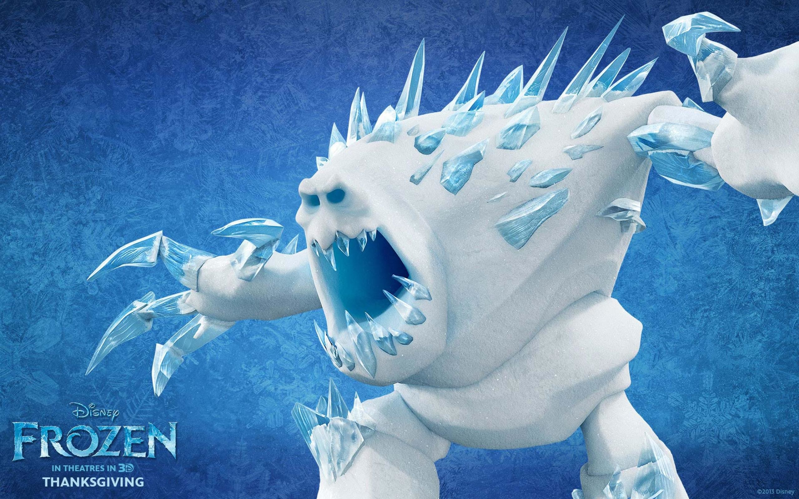 Marshmallow (Frozen), Frozen - Il regno di ghiaccio, Disney, Mostro di neve, Ghiaccio, Blu, sfondo 1600p