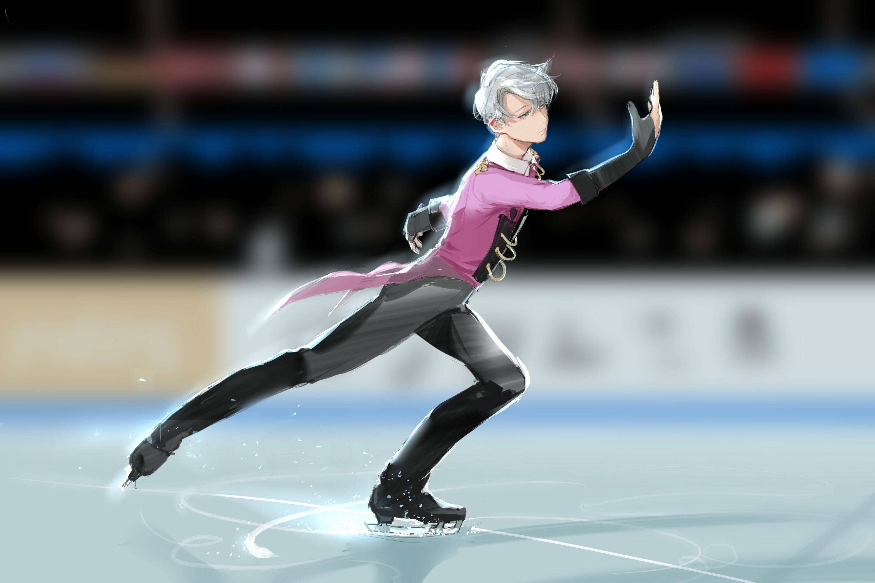 Victor Nikiforov, Yuri!!! on Ice, Pattinaggio artistico, Pista di ghiaccio, sfondo 2K per PC
