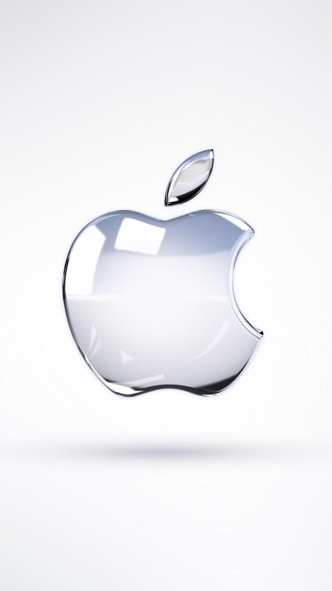 Logo Apple, Apple, Vetro, Sfondo bianco, schermata Home iPhone 6 Plus