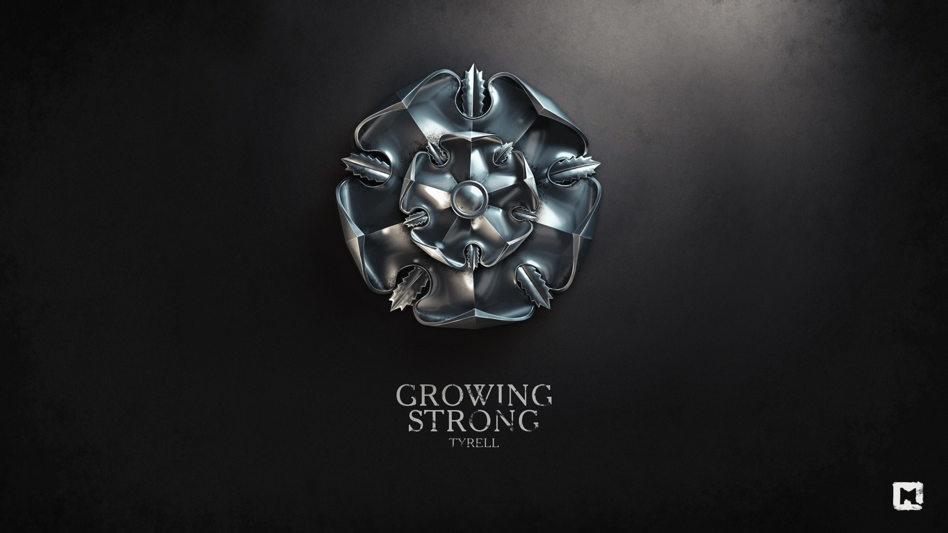 Sigillo di Casa Tyrell, Growing Strong, Rosa, Il Trono di Spade, sfondo Windows 11