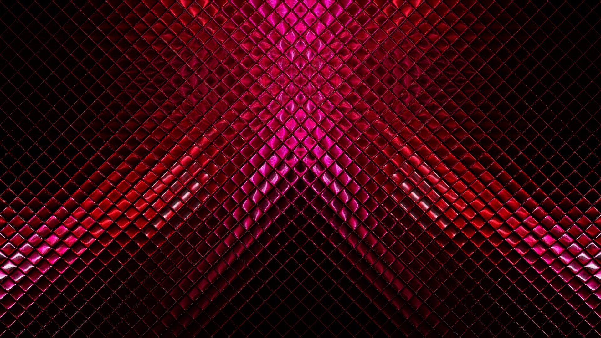 Texture, Rombi 3D, Rosa, Rosso, Astratto, Full HD, sfondo per portatile