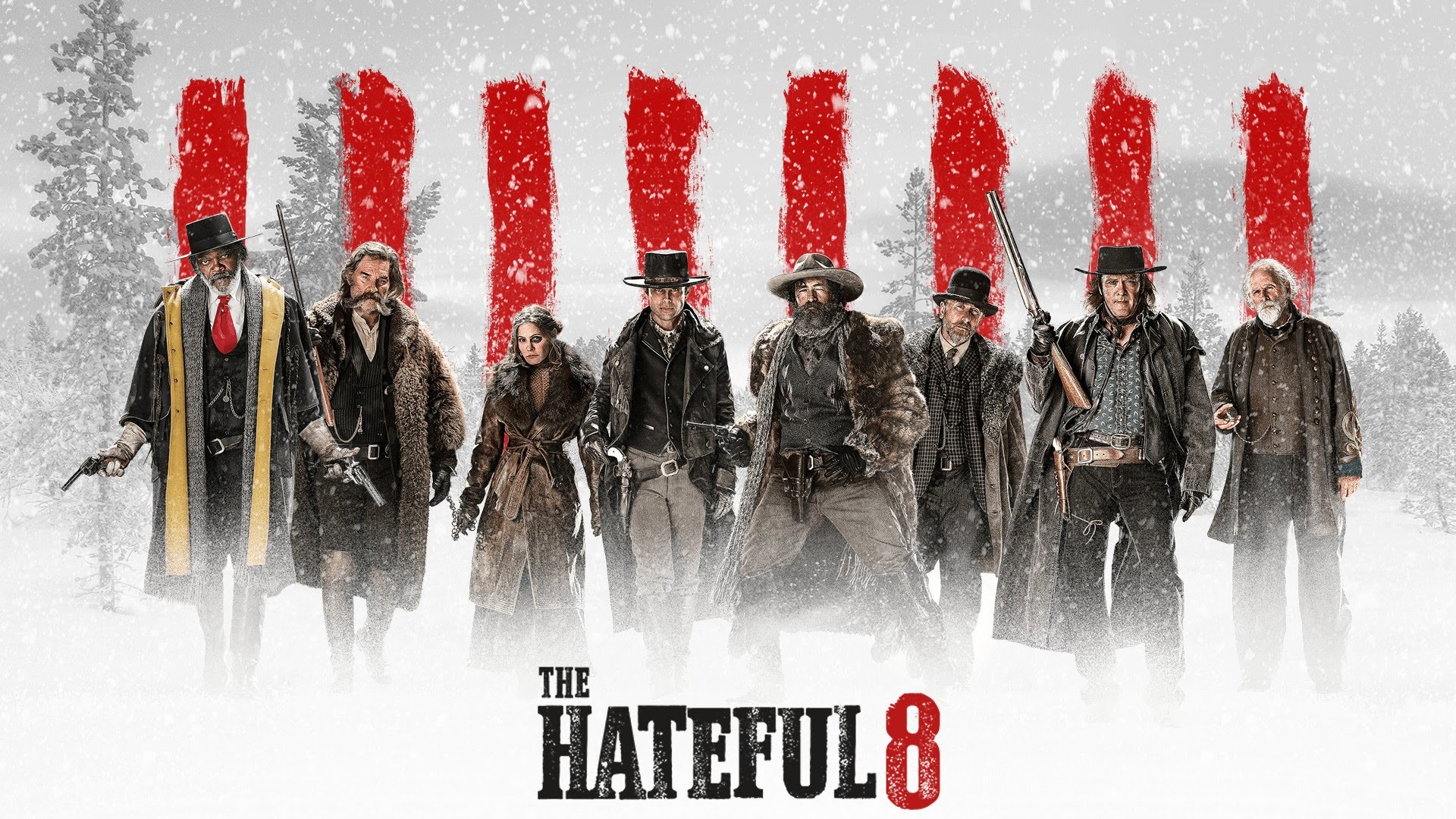 The Hateful Eight, Cast, Quentin Tarantino, Western, Neve, Full HD, wallpaper per computer