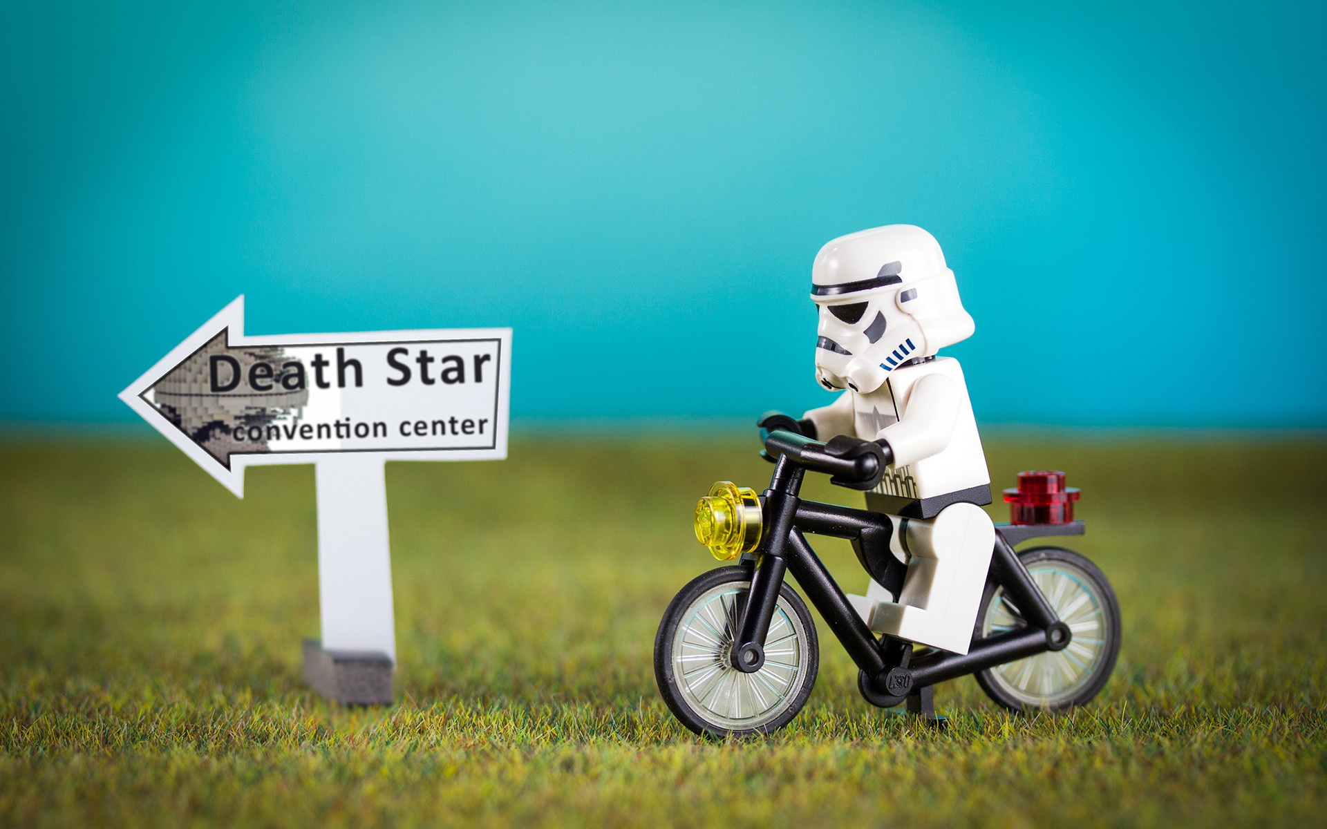 Stormtrooper, Morte Nera, Star Wars, LEGO, Bicicletta, Umorismo, sfondo 16:10 Full HD