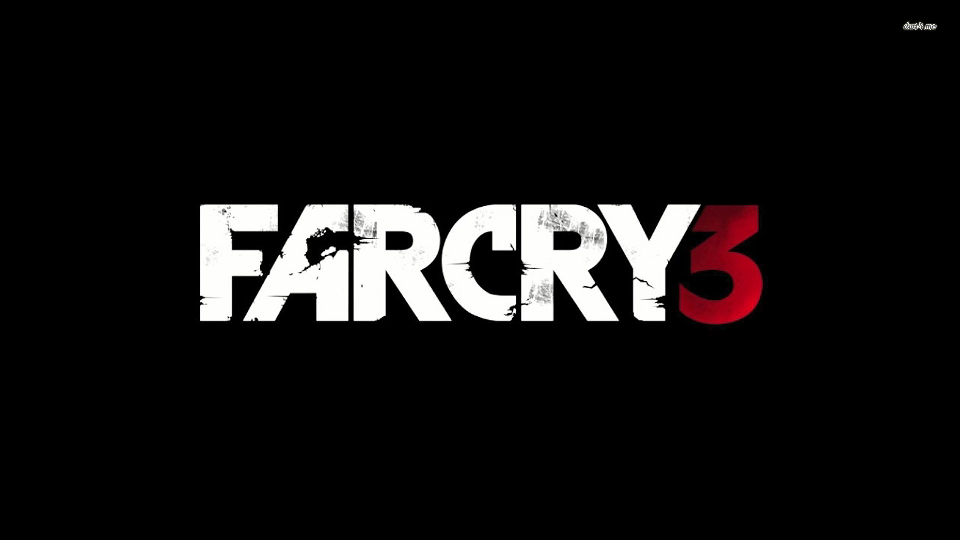 Far Cry 3, Logo, Sfondo nero, 16:9 Full HD, wallpaper widescreen