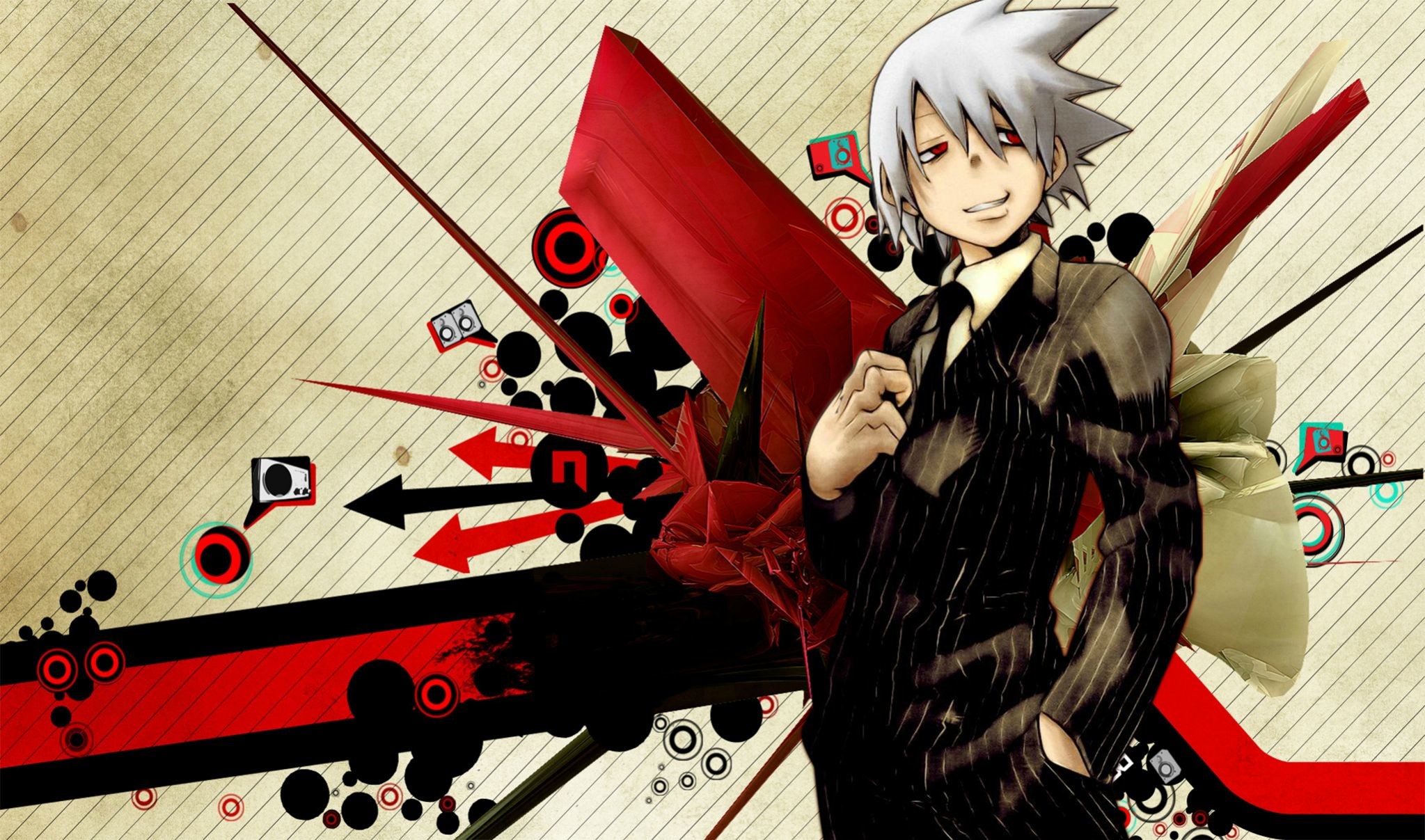 Soul Evans, Soul Eater, Anime, Rosso e nero, Full HD, sfondo Windows 11