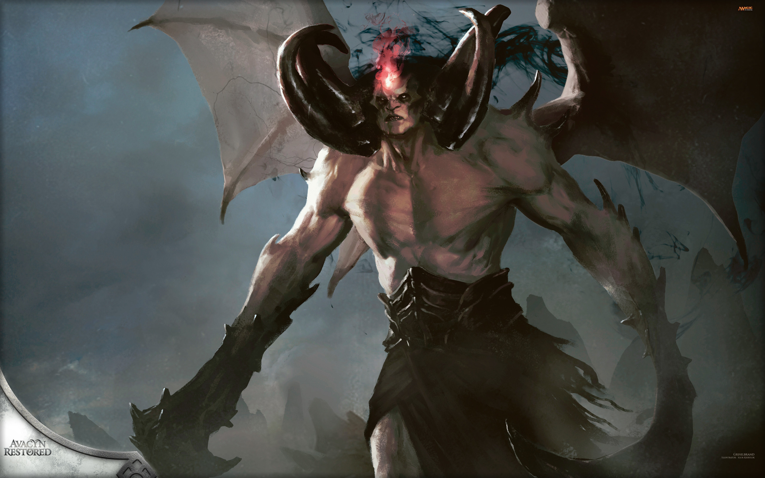 Magic: The Gathering, Demone, Corna, Fantasy, 2K, sfondo per PC