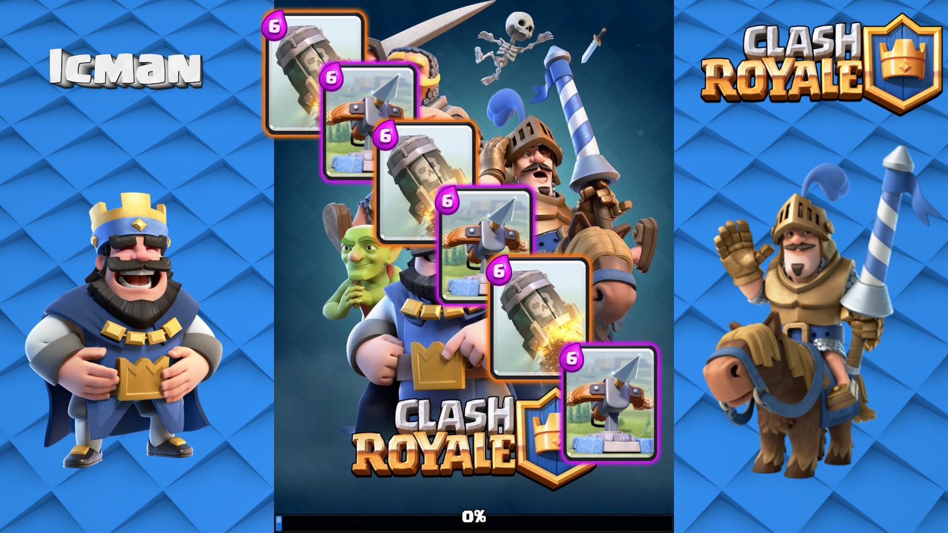 Clash Royale, Re Blu, Carte, Principe, Goblin, 1920x1080, sfondo per PC