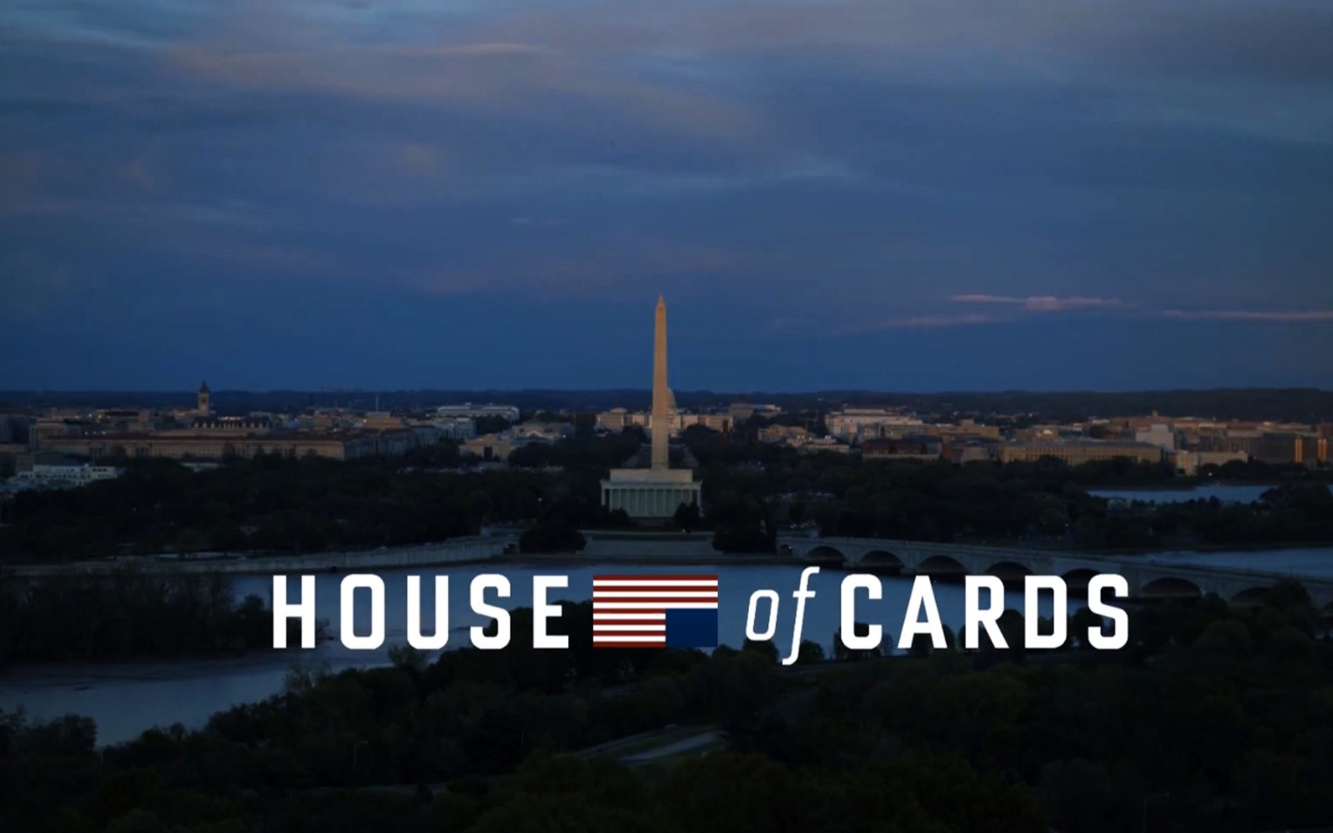 House of Cards, Washington, Monumento a Washington, Crepuscolo, Logo, sfondo MacBook Pro