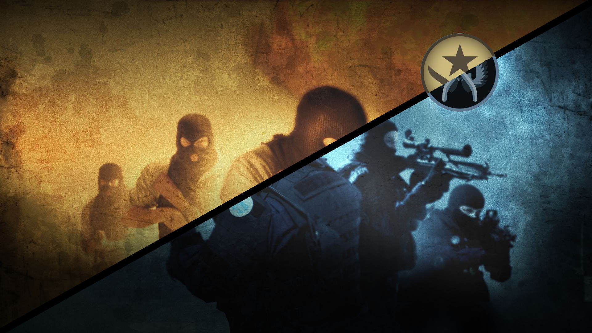 CS:GO, Terroristi, Antiterroristi, Silhouette, 16:9 Full HD, sfondo widescreen