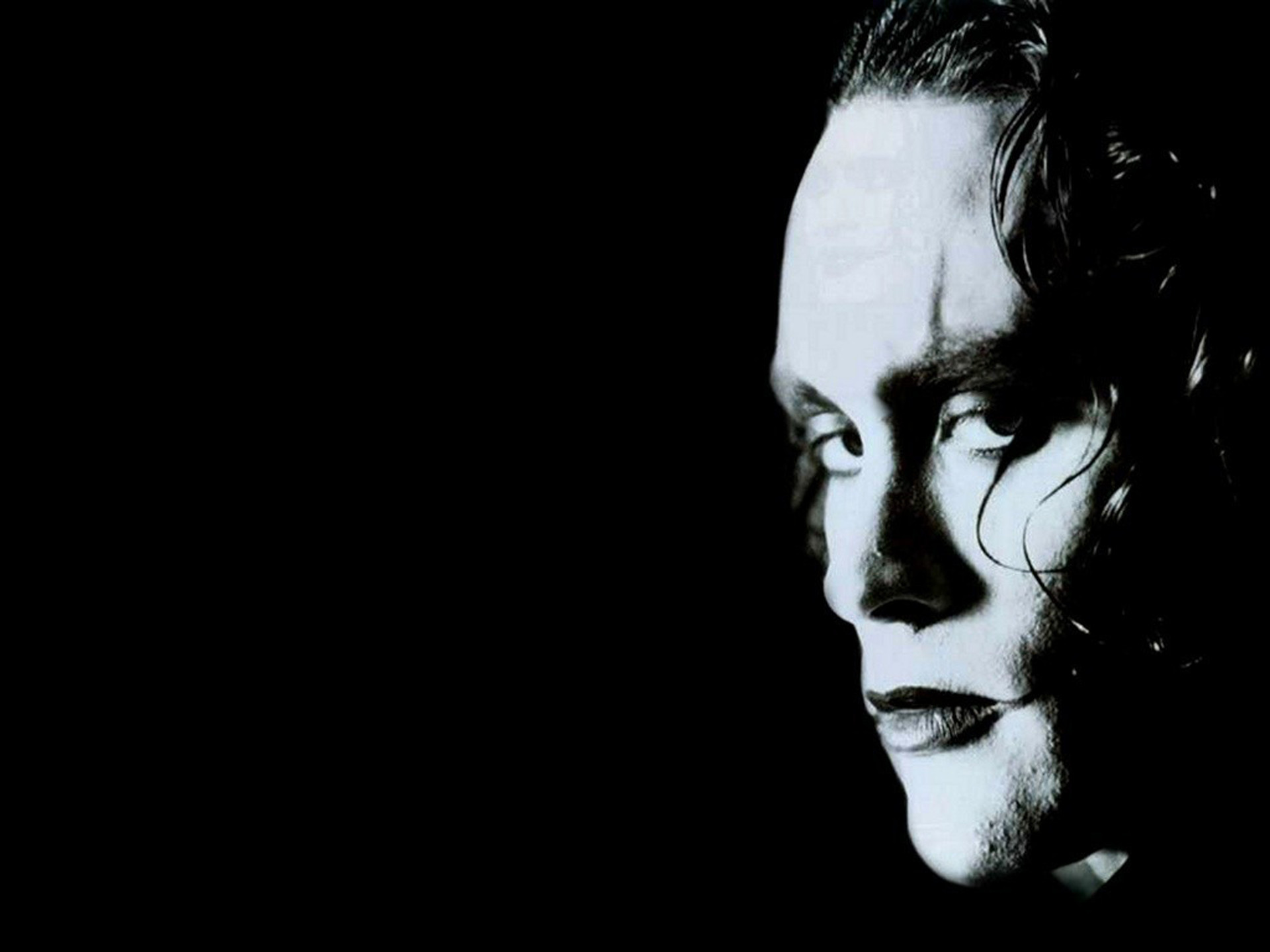Eric Draven, Brandon Lee, Il corvo, Bianco e nero, Full HD, sfondo per iPad e tablet