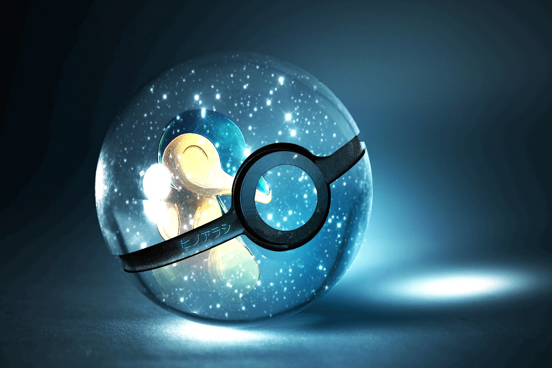 Pokéball, Cyndaquil, Pokémon, Arte digitale, Full HD, wallpaper PC