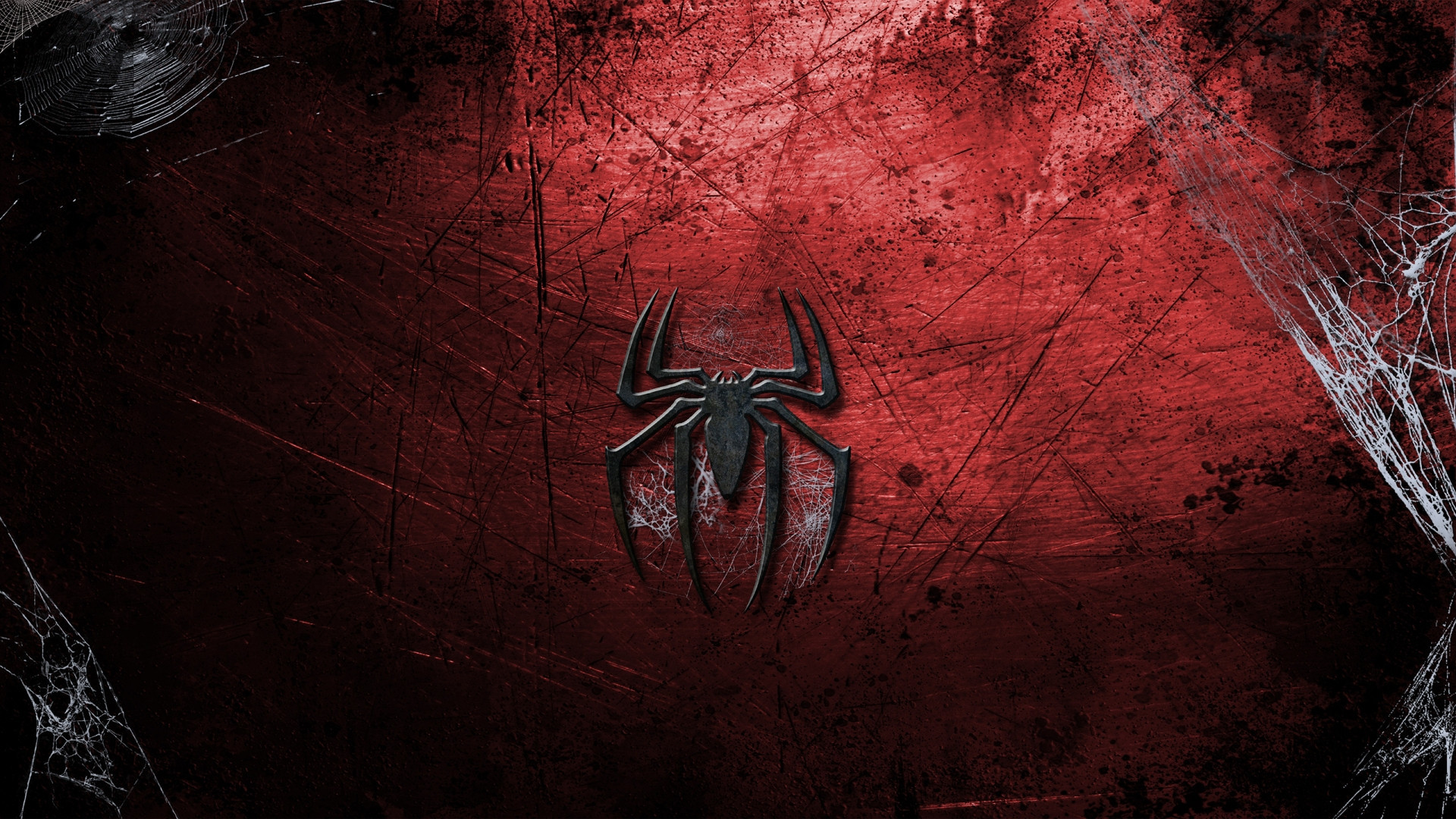 Logo dell'Uomo Ragno, Ragnatela, Rosso scuro, Full HD, sfondo per PC