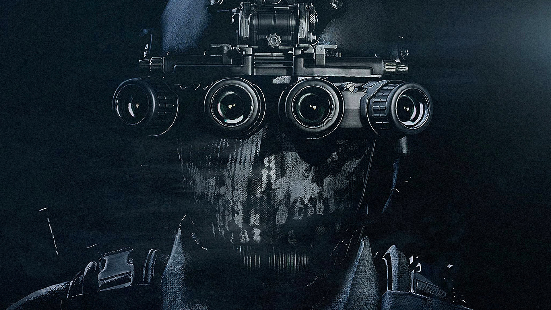 Call of Duty: Ghosts, Visore notturno, Passamontagna con teschio, Buio, sfondo Full HD per PC