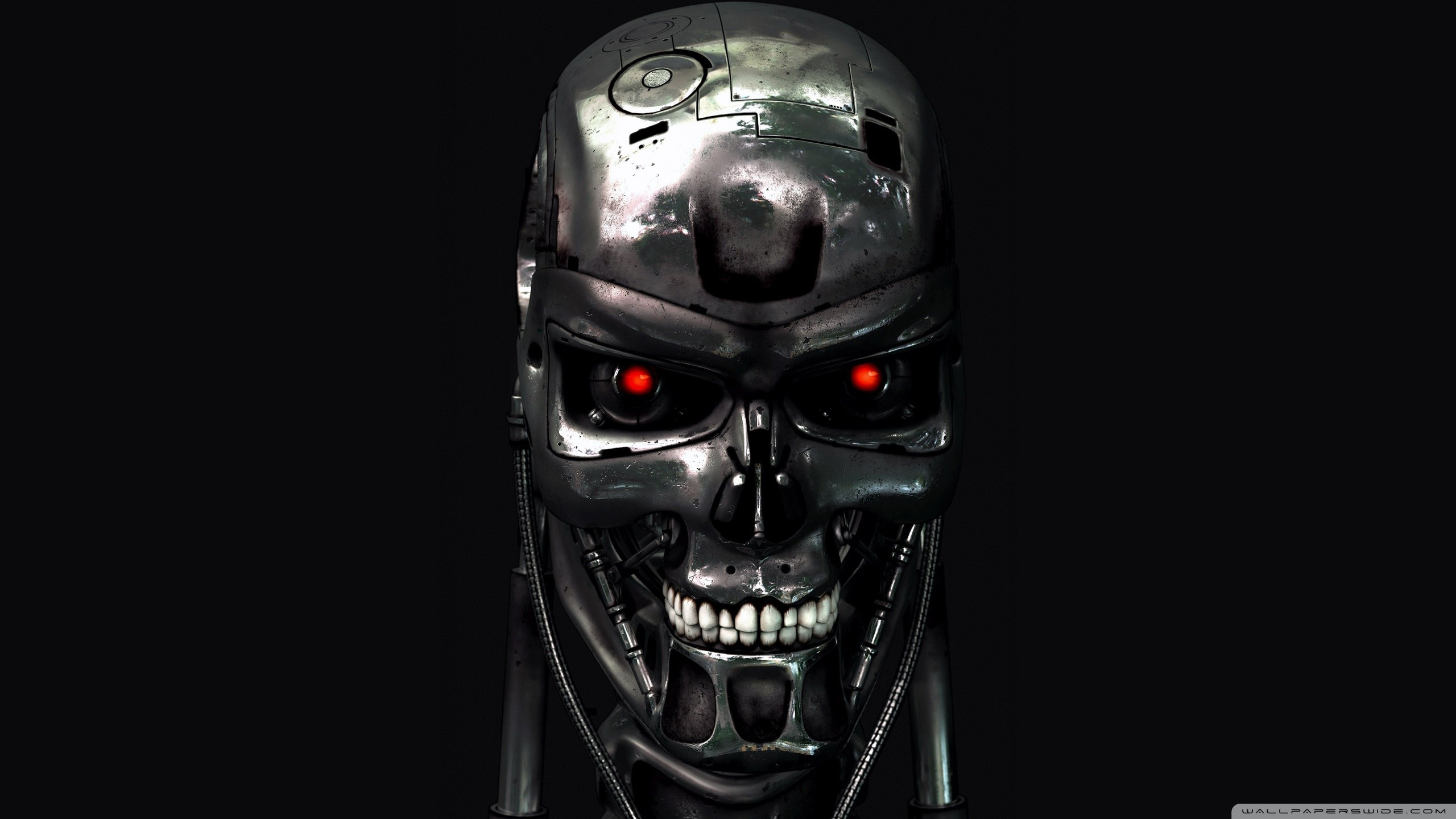 T-800, Terminator, Endoscheletro, Occhi rossi, 2K 1440p, sfondo desktop