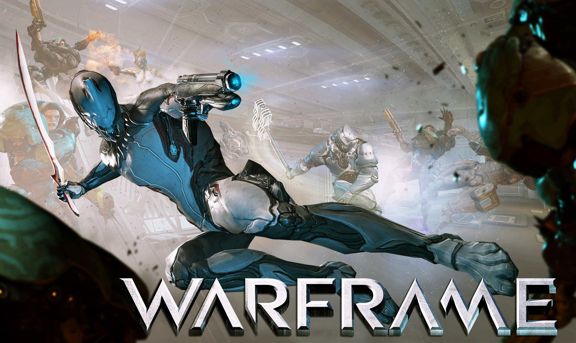 Excalibur, Warframe, Logo Warframe, Spada, Full HD, sfondo per PC