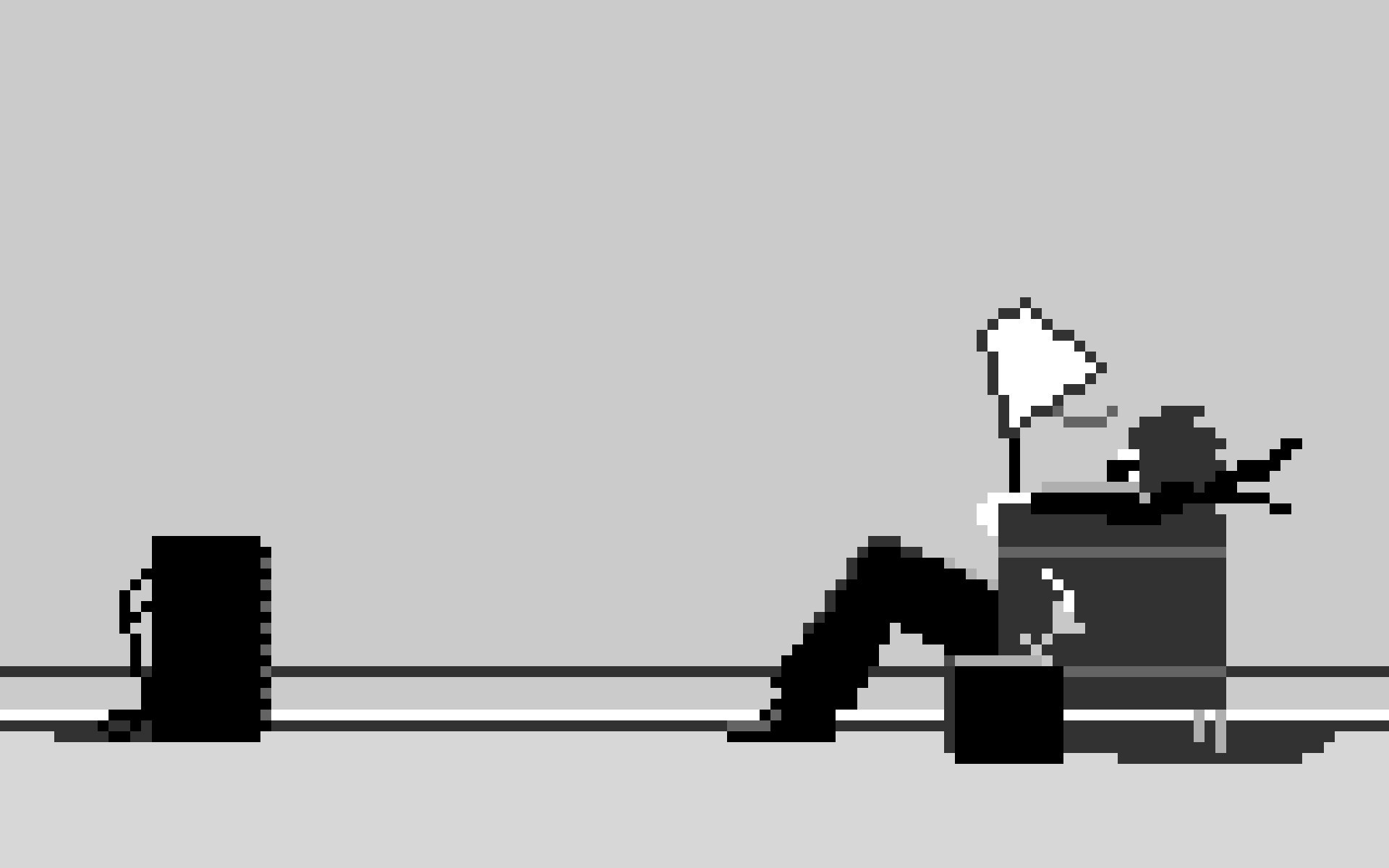 Game Boy, Pixel art, Lampada, Bianco e nero, Minimalista, 1920x1200, sfondo MacBook Pro