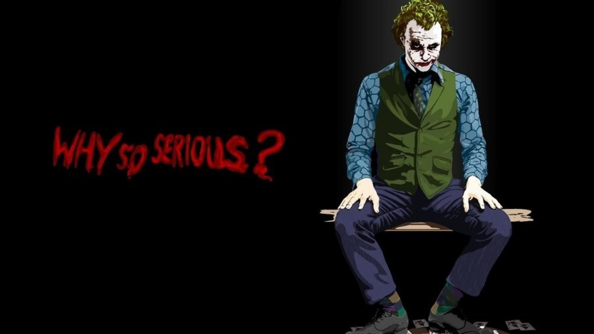 Joker, Heath Ledger, Why So Serious?, Il cavaliere oscuro, Sfondo nero, wallpaper Windows 11