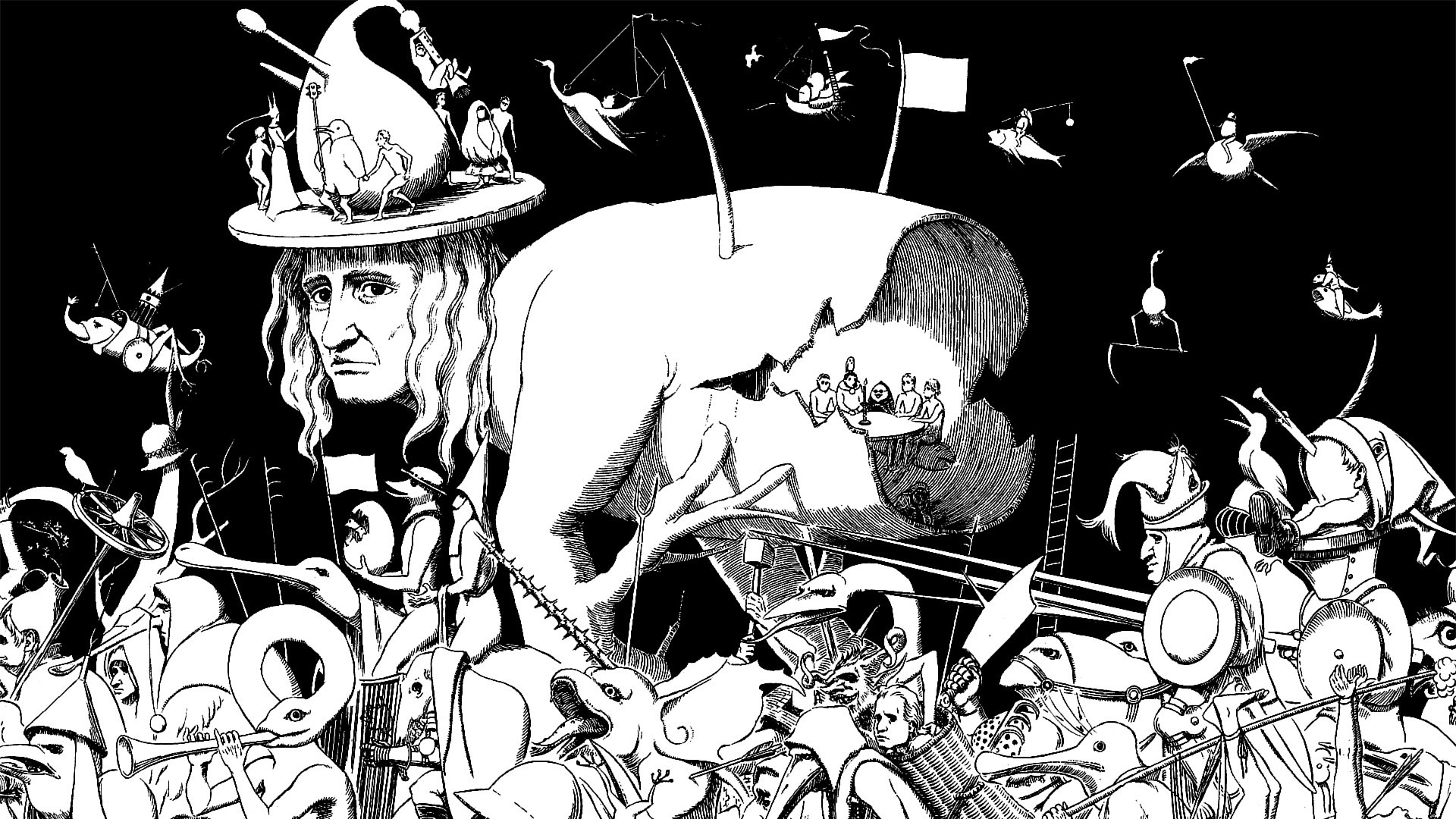 Berserk, Manga, Apostoli, Bianco e nero, Full HD 1080p, sfondo desktop