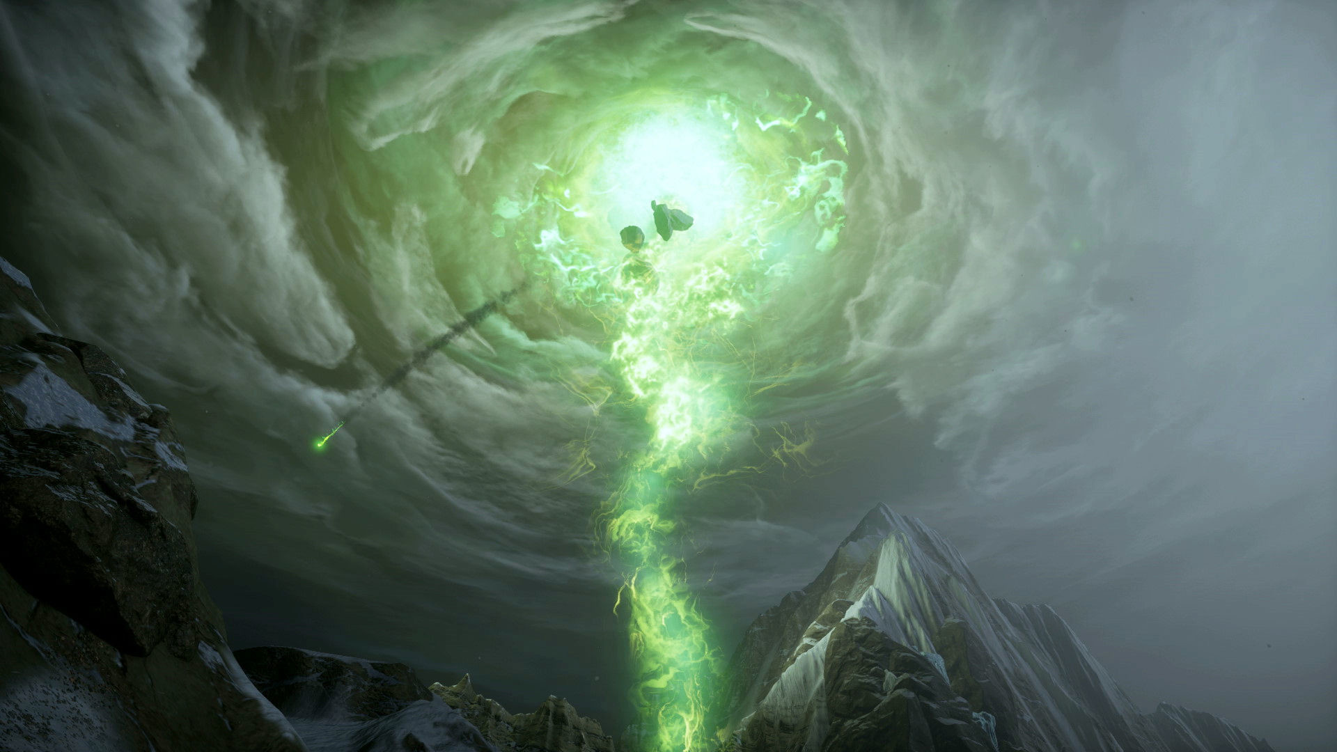 Dragon Age: Inquisition, Varco, Vortice verde, Montagne, Full HD, sfondo per portatile