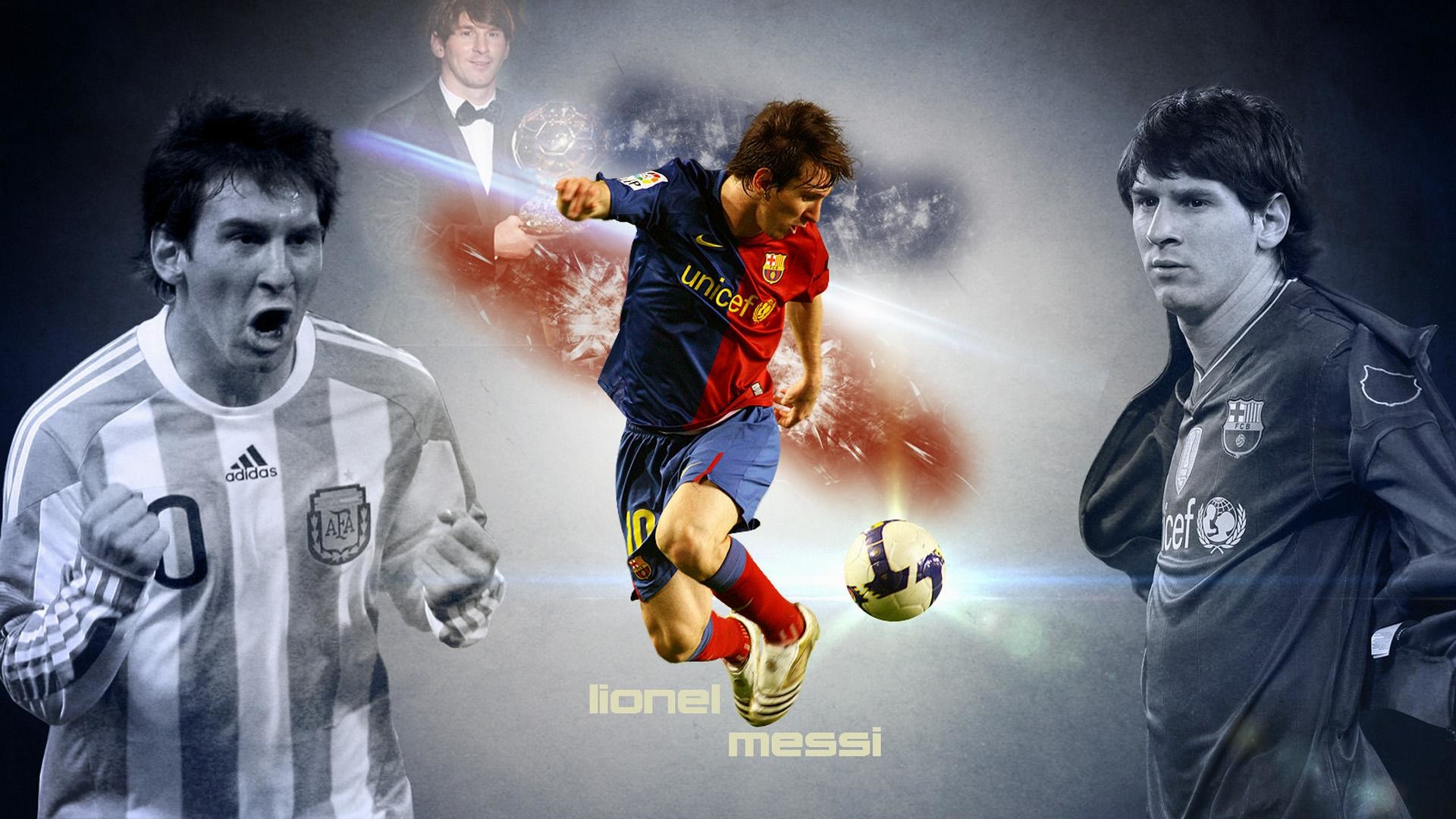 Lionel Messi, FC Barcelona, Nazionale argentina, Collage, 1920x1080, wallpaper desktop