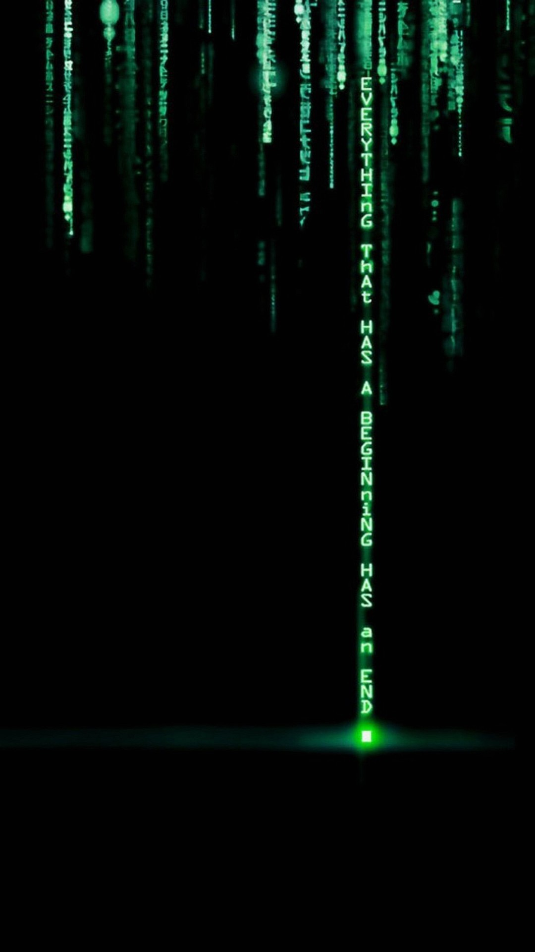 Matrix, Codice verde, Sfondo nero, schermata Home iPhone 6 Plus