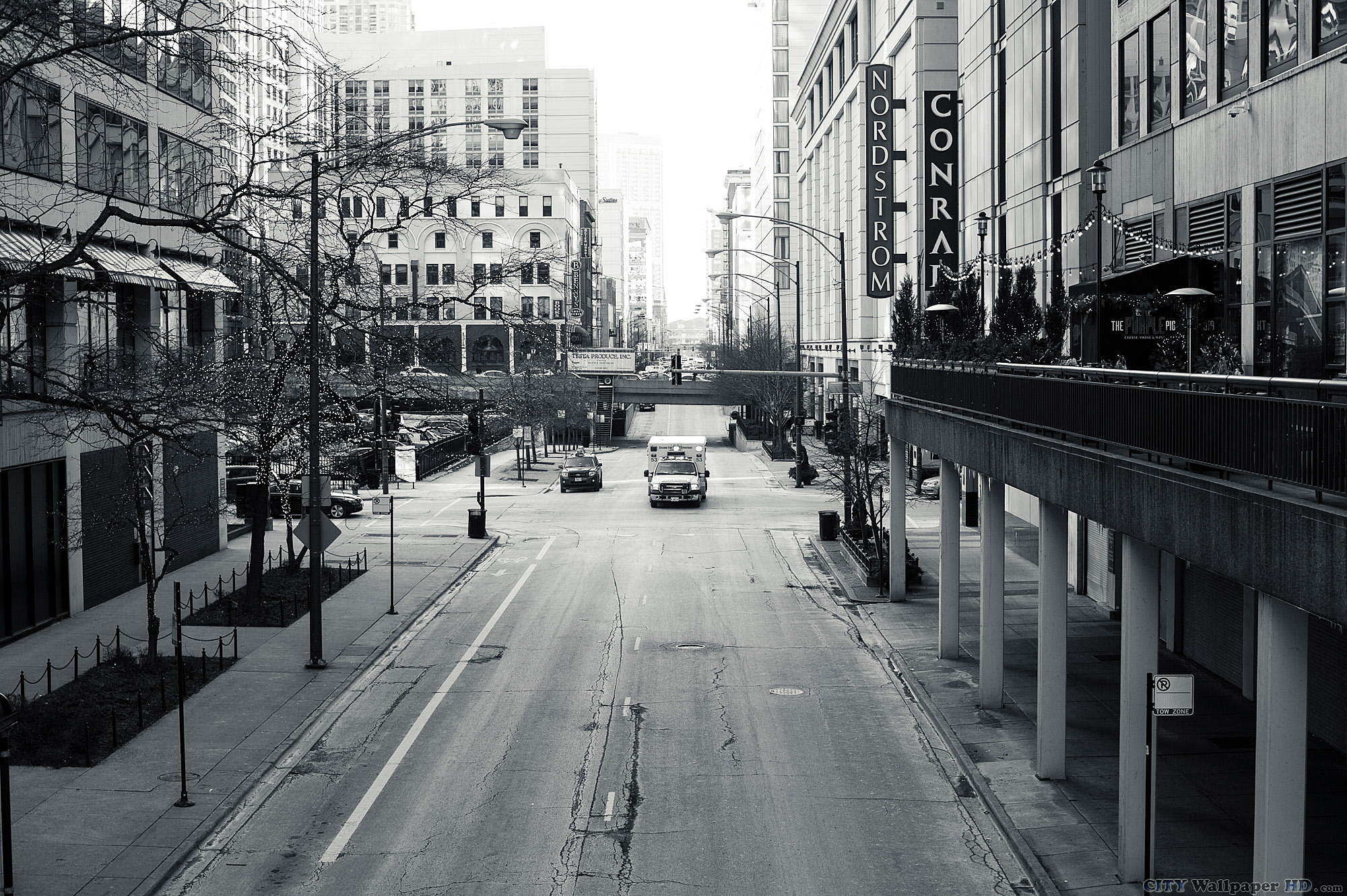 Strada, Edifici, Città, Monocromatico, Full HD, sfondo per PC e portatile