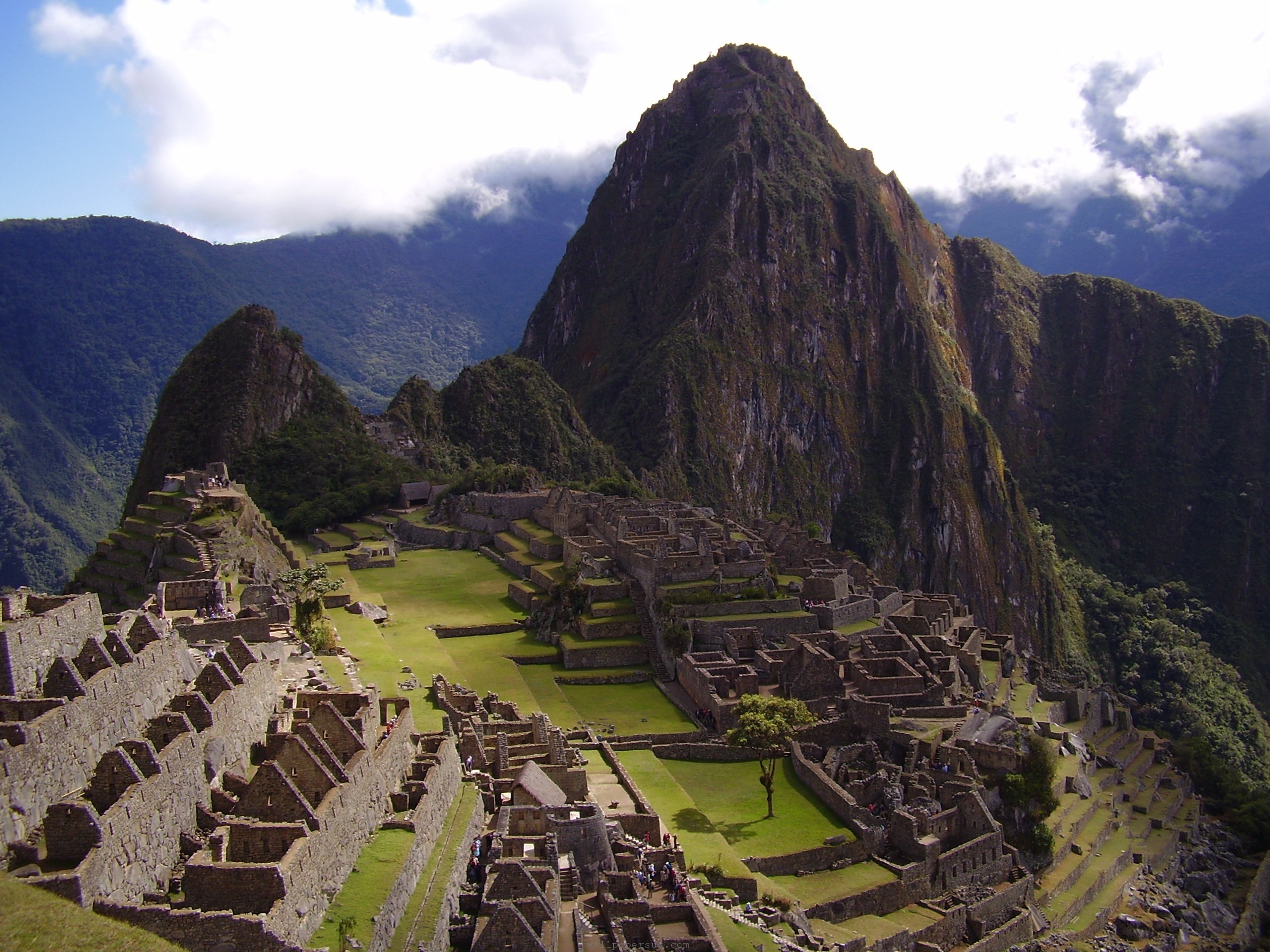 Machu Picchu, Huayna Picchu, Perù, Città inca, 2K, sfondo per iPad e tablet
