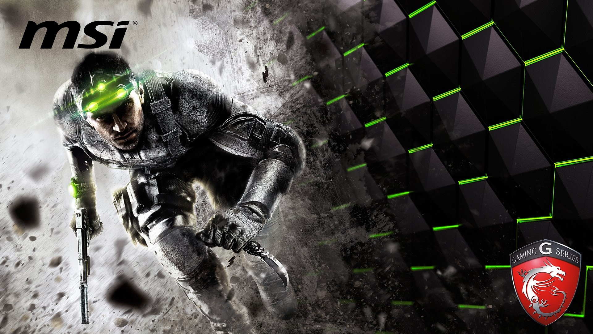 MSI, Sam Fisher, Splinter Cell, Gaming Series, 16:9 Full HD, sfondo widescreen