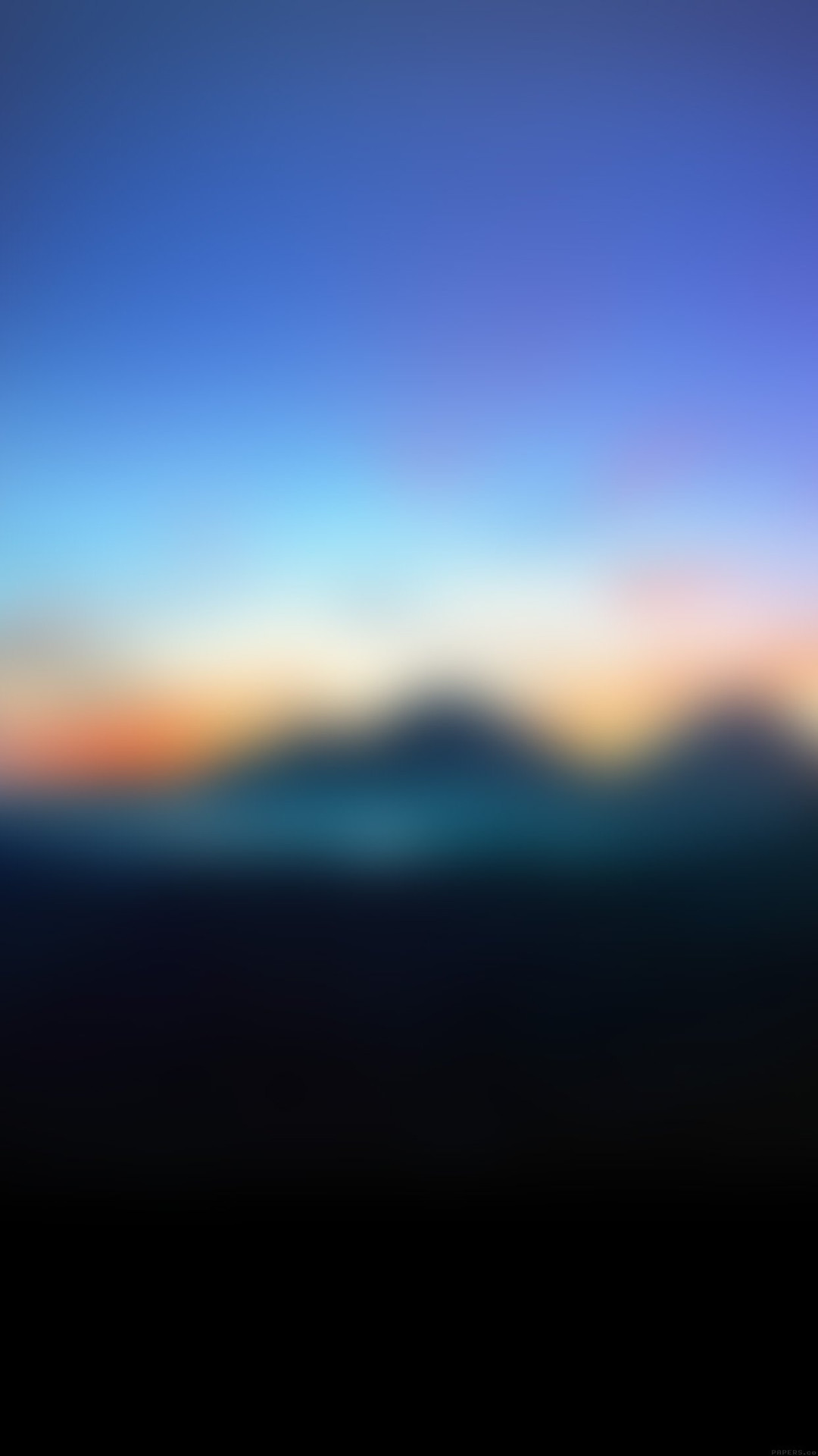 Sfocato, Tramonto, Montagne, Blu, Full HD, wallpaper per smartphone