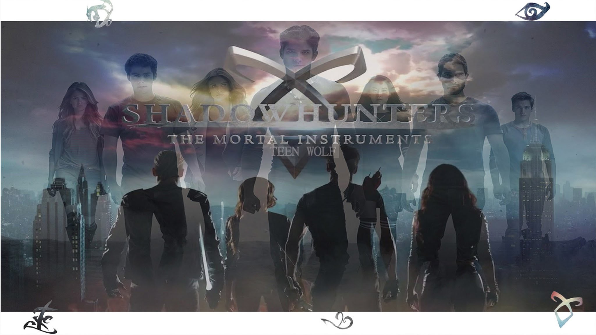 Shadowhunters, Shadowhunters: The Mortal Instruments, Teen Wolf, Crossover, Fotomontaggio, wallpaper Full HD