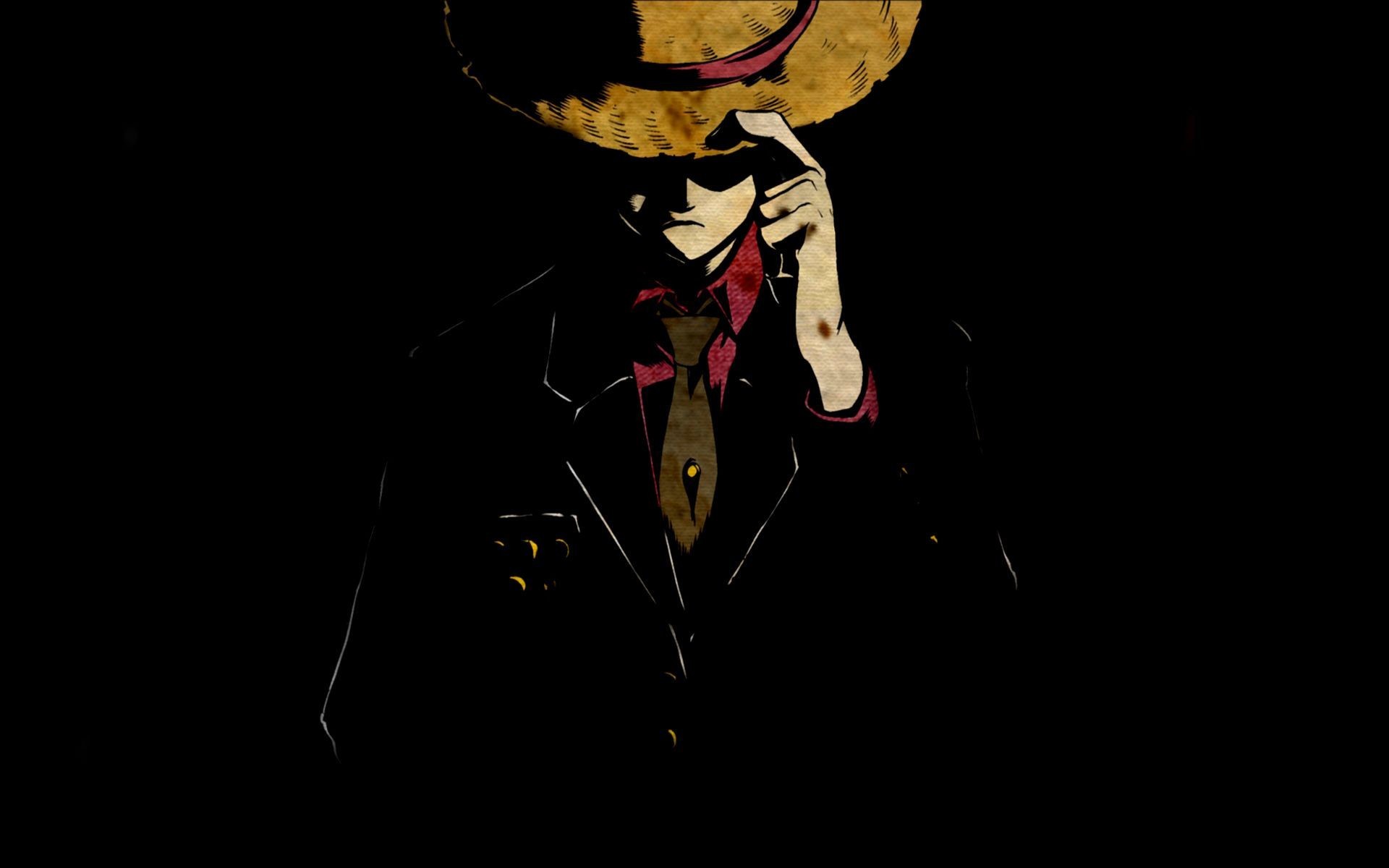 Monkey D. Luffy, One Piece, Buio, Cappello di paglia, 16:10 Full HD, sfondo widescreen