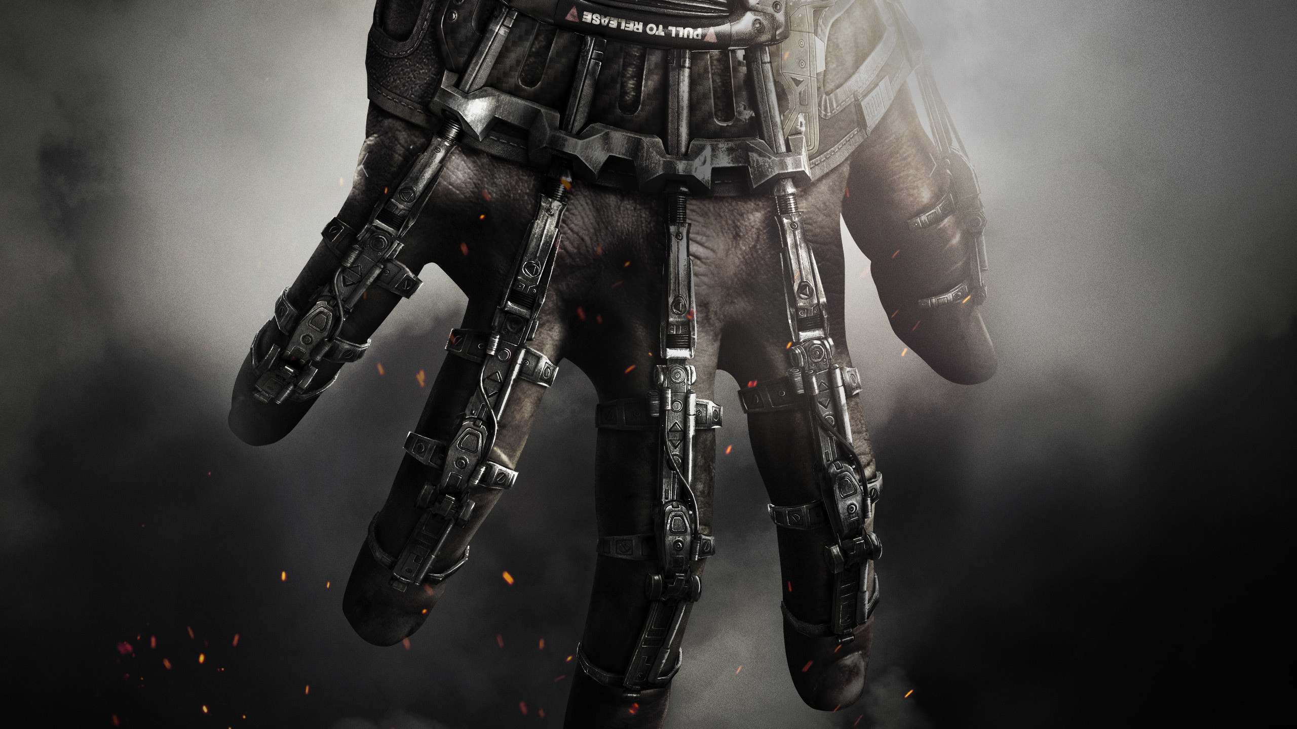 Call of Duty: Advanced Warfare, Call of Duty, Mano robotica, Esoscheletro, Fumo, sfondo 1440p