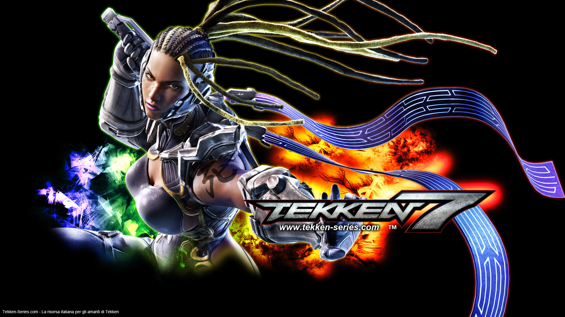Tekken 7, Master Raven, Videogioco, Sfondo nero, 16:9 Full HD, wallpaper widescreen