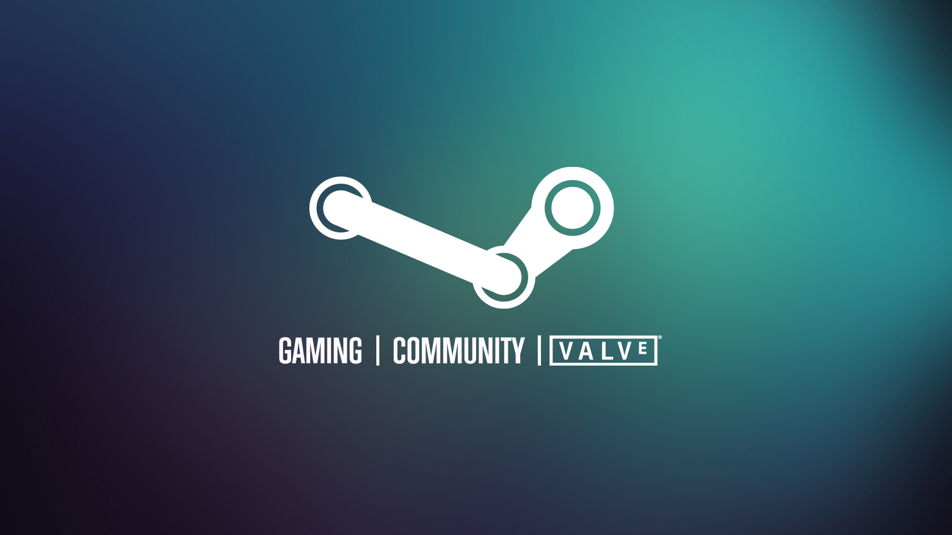 Steam, Valve, Logo, Sfondo verde acqua, Full HD, wallpaper PC