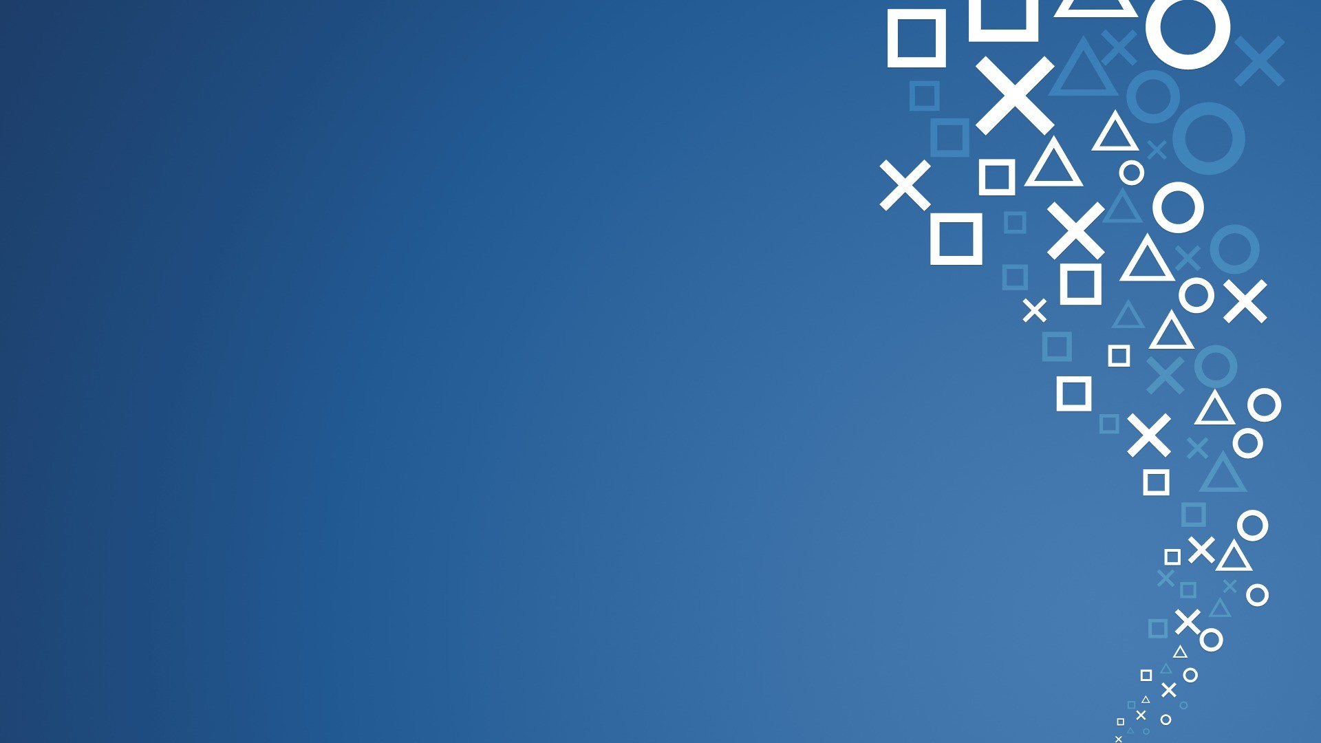 Simboli PlayStation, PlayStation, Blu, Minimalismo, 1920x1080, sfondo per PC
