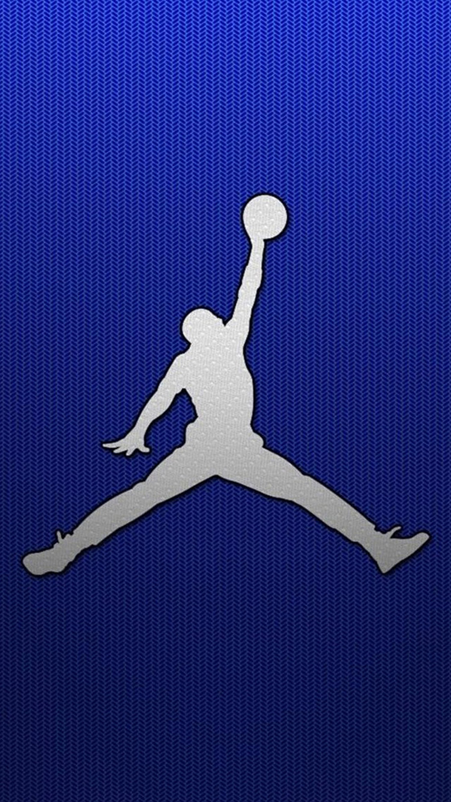 Logo Jumpman, Air Jordan, Sfondo blu, QHD+, schermata di blocco Galaxy S7
