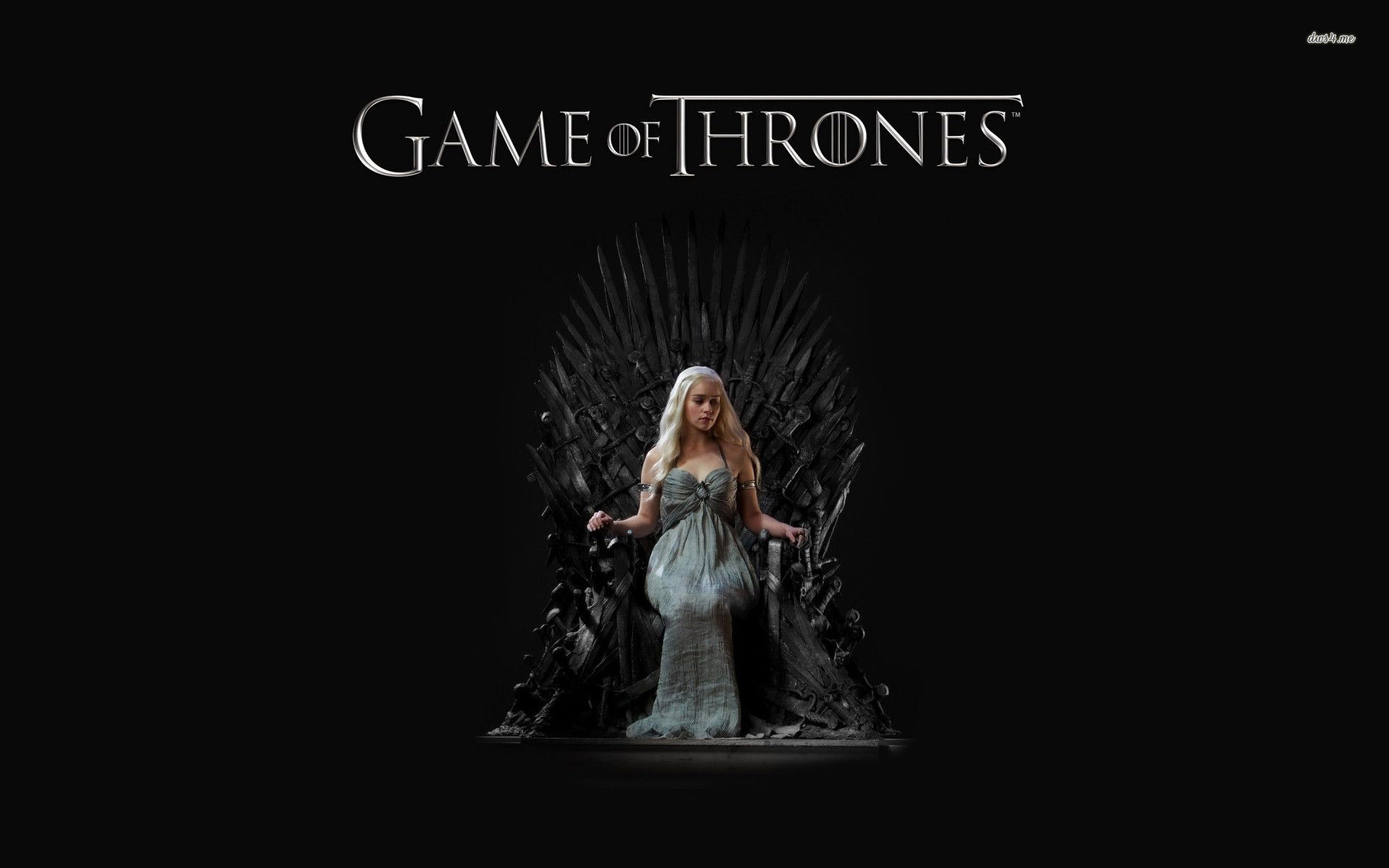 Daenerys Targaryen, Emilia Clarke, Trono di Spade, Il Trono di Spade, sfondo Full HD per PC